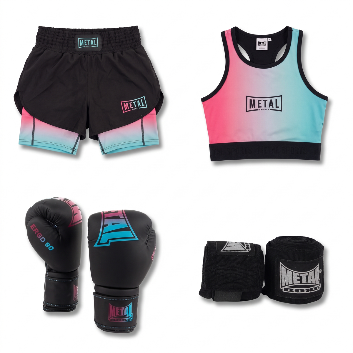 Kit Style Miami Vibe Gants, Bandes & Tank Top Assortis Femme