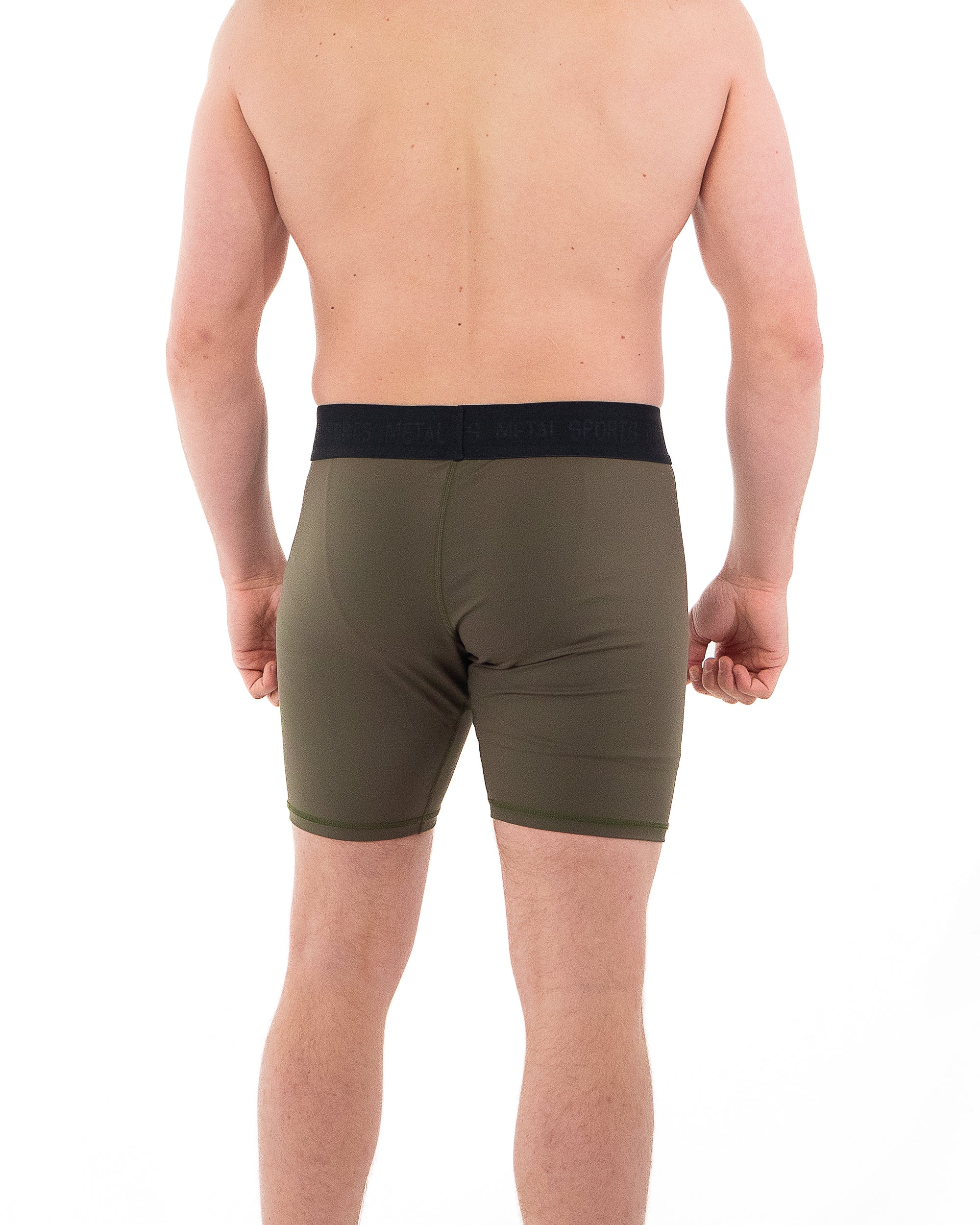 SHORT DE COMPRESSION HOMME OLIVE