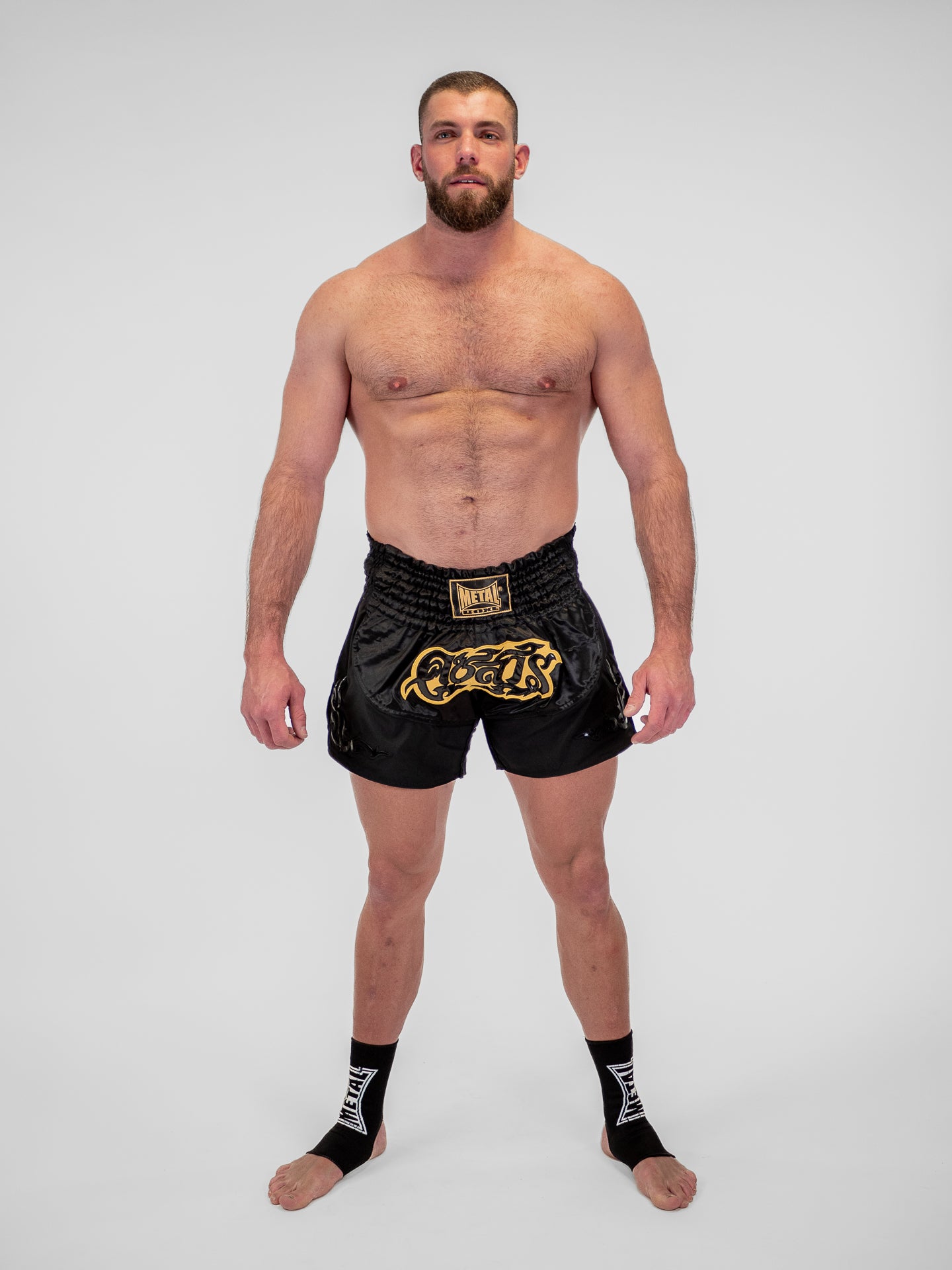 MEN'S BLACK THAI LUMPINEE SHORTS
