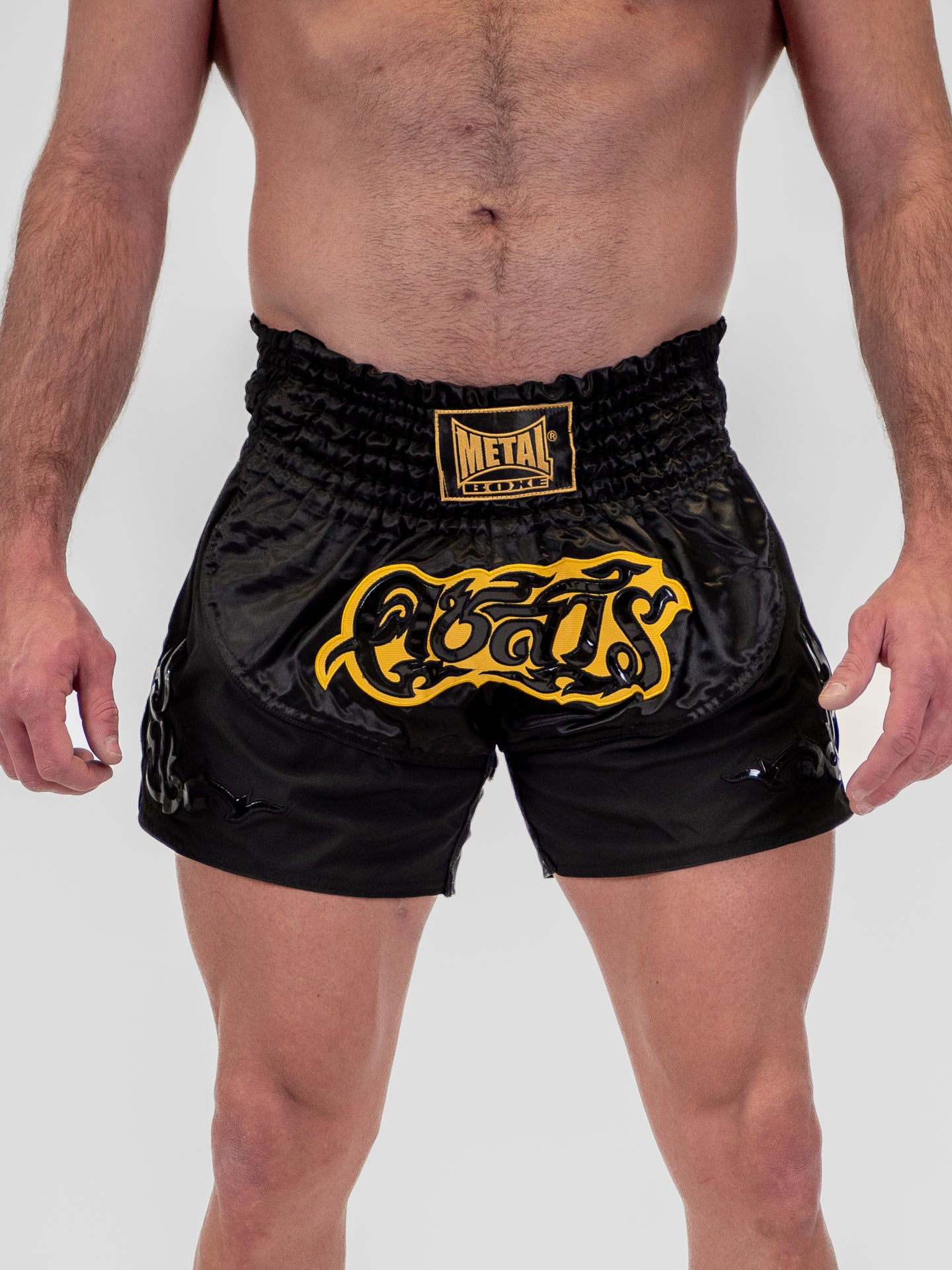 MEN'S BLACK THAI LUMPINEE SHORTS