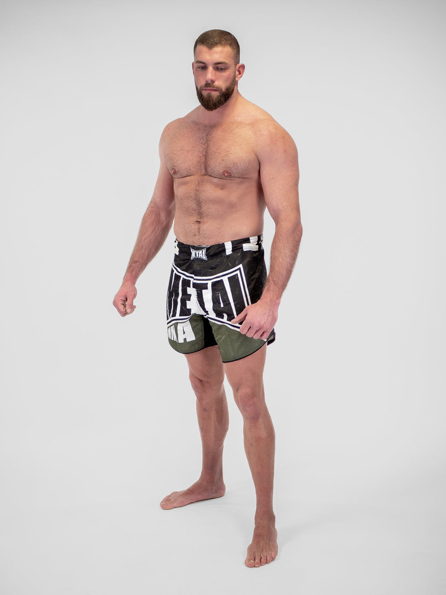 MEN'S BLACK KHAKI MMA SHORTS
