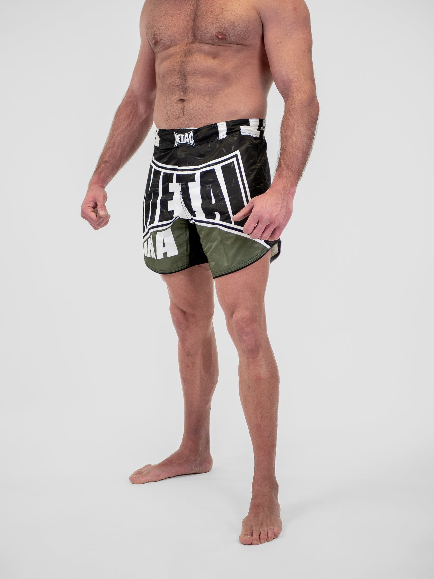 MEN'S BLACK KHAKI MMA SHORTS