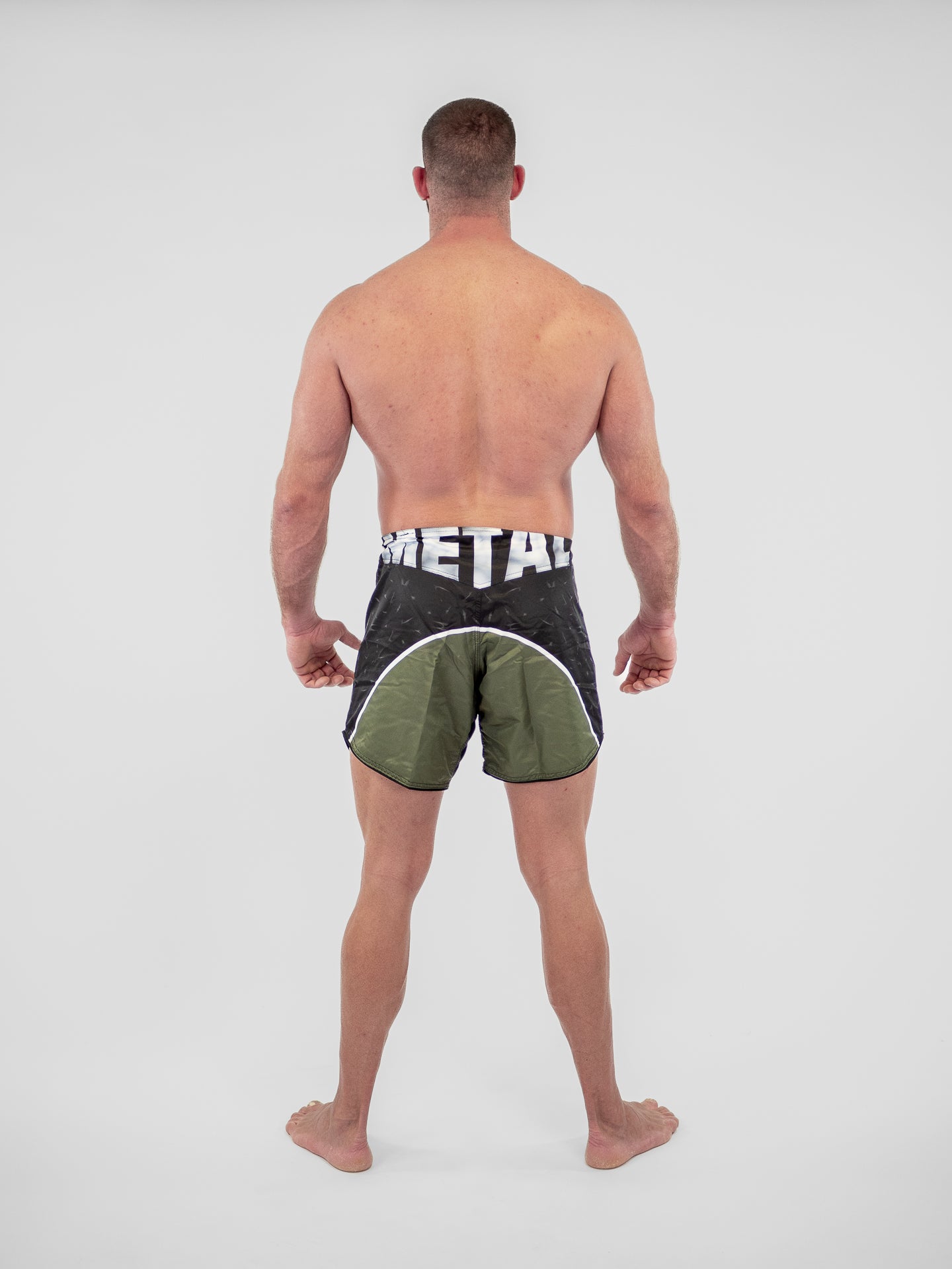 MEN'S BLACK KHAKI MMA SHORTS
