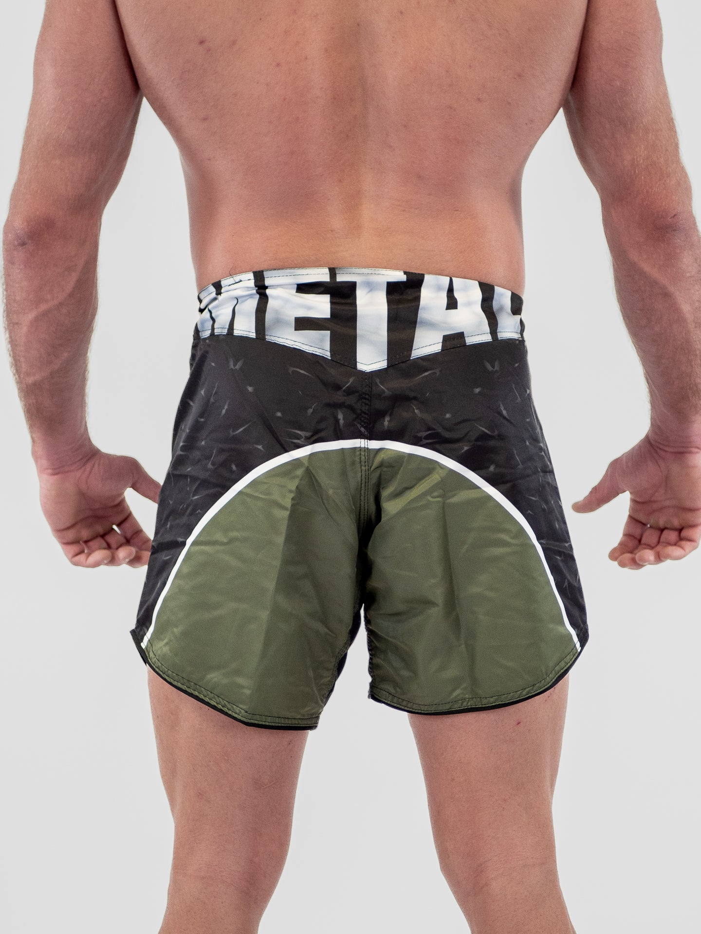 MEN'S BLACK KHAKI MMA SHORTS