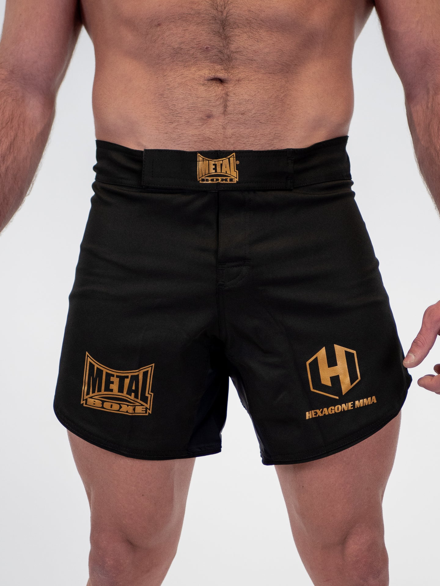 BLACK SPE HEXAGON MMA SHORTS