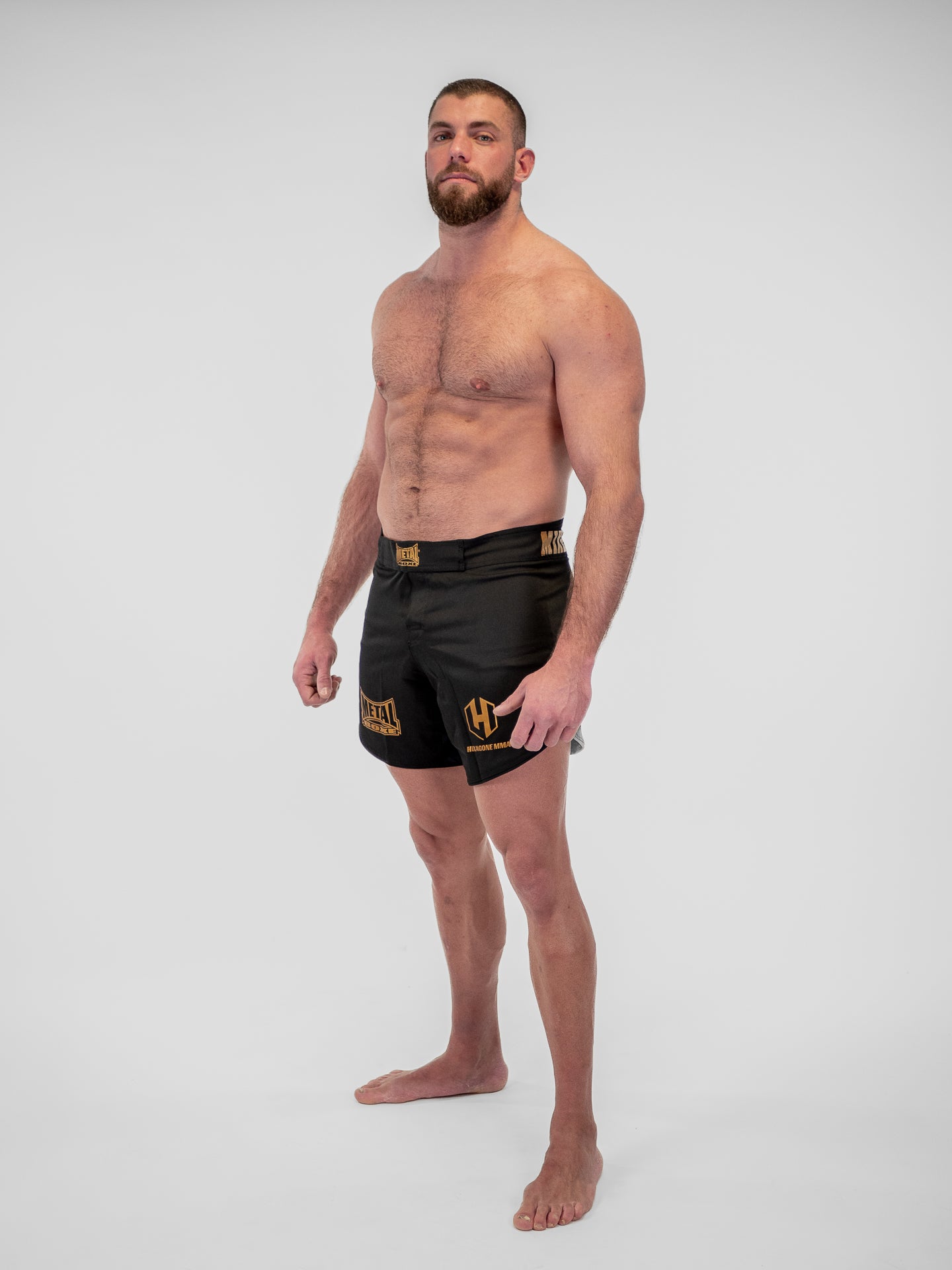BLACK SPE HEXAGON MMA SHORTS