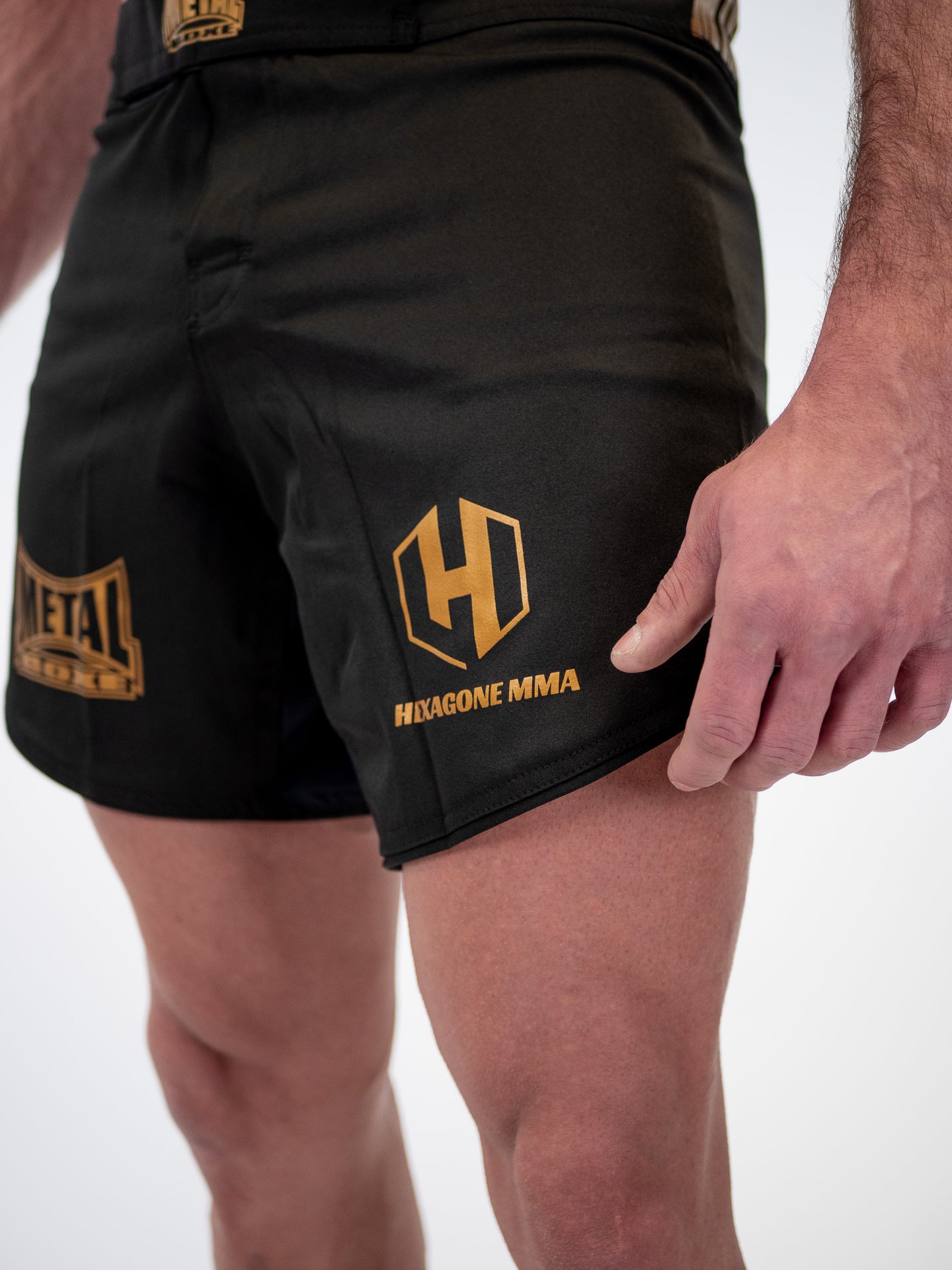 BLACK SPE HEXAGON MMA SHORTS