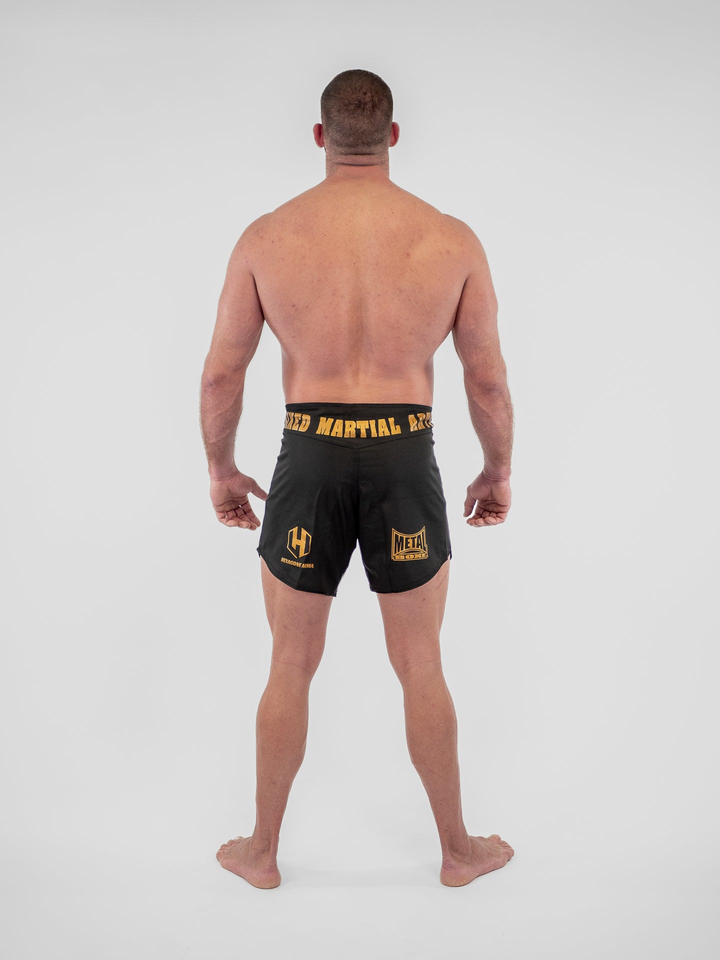 BLACK SPE HEXAGON MMA SHORTS