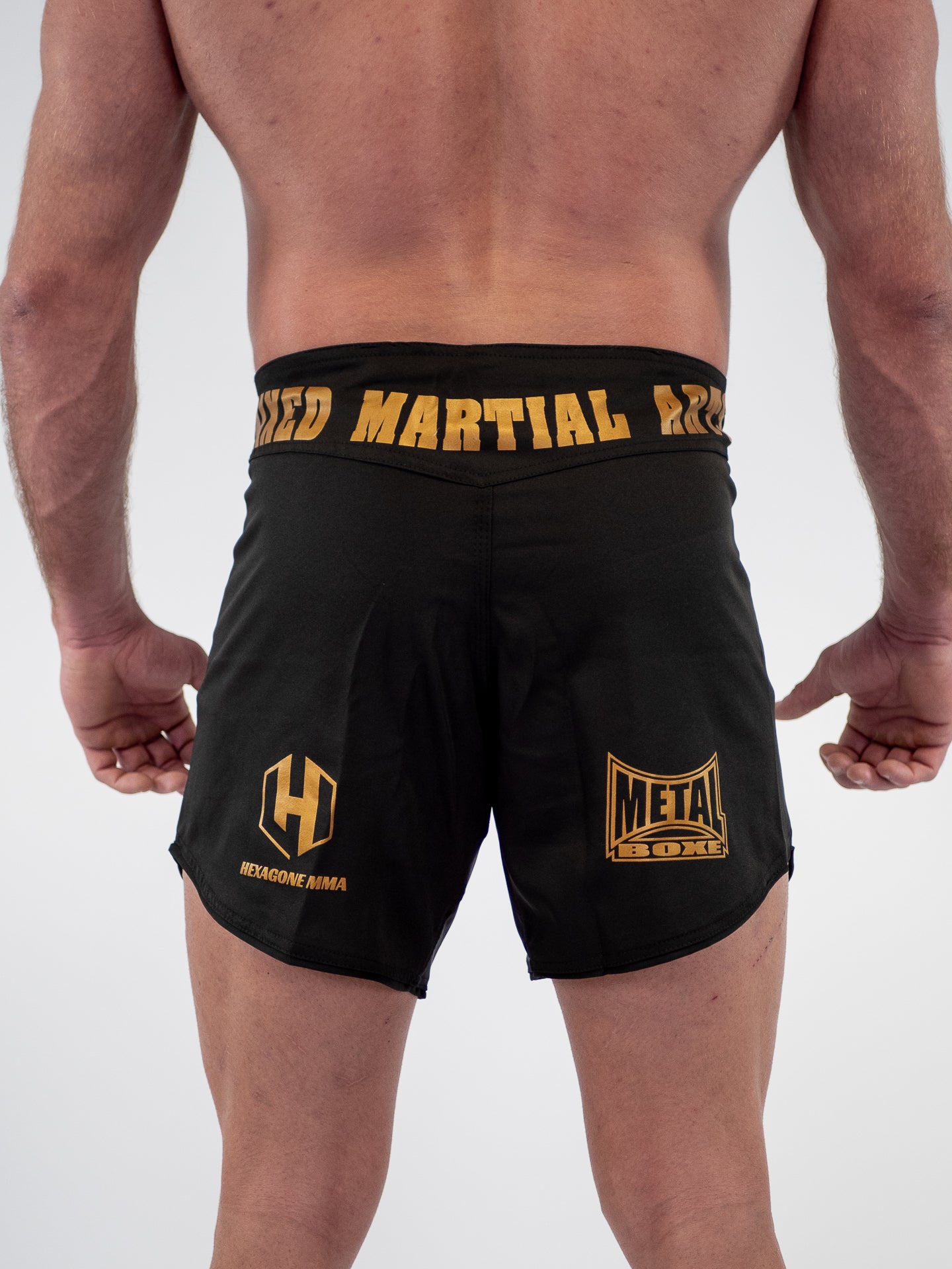 BLACK SPE HEXAGON MMA SHORTS
