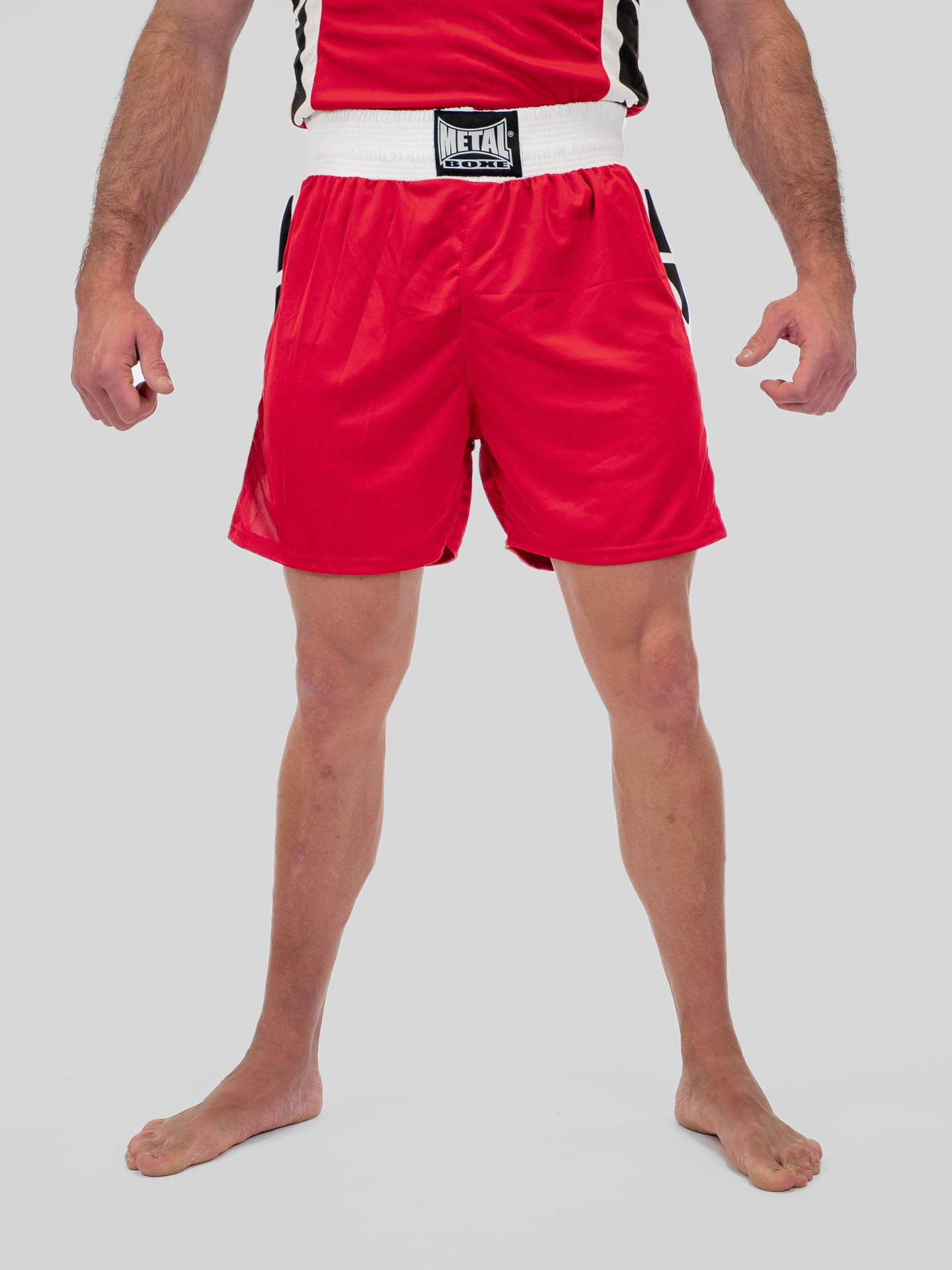 RED ADULT COMPETITION BOXING SHORTS + TANK TOP
