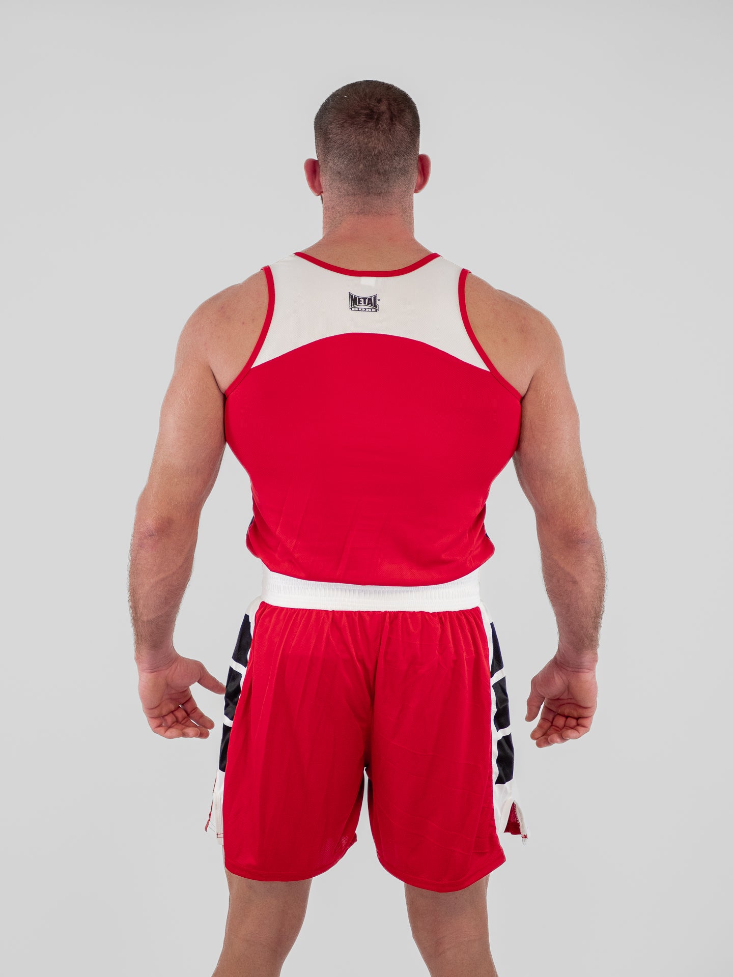 RED ADULT COMPETITION BOXING SHORTS + TANK TOP