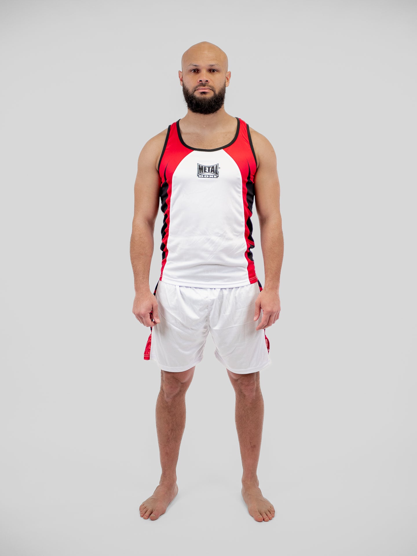 SHORTS + TANK TOP ADULT COMPETITION BOXING WHITE