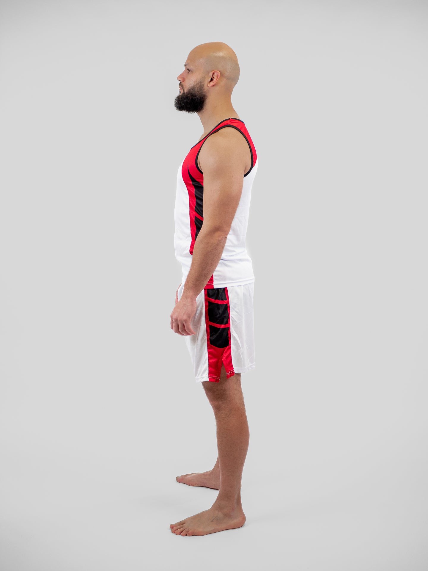 SHORTS + TANK TOP ADULT COMPETITION BOXING WHITE