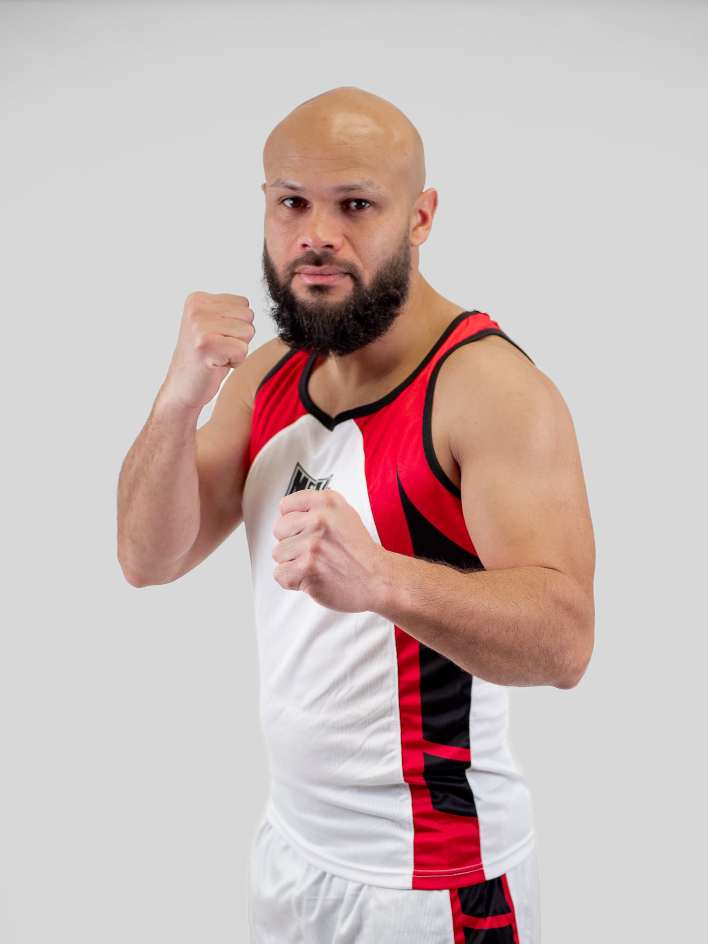 SHORTS + TANK TOP ADULT COMPETITION BOXING WHITE