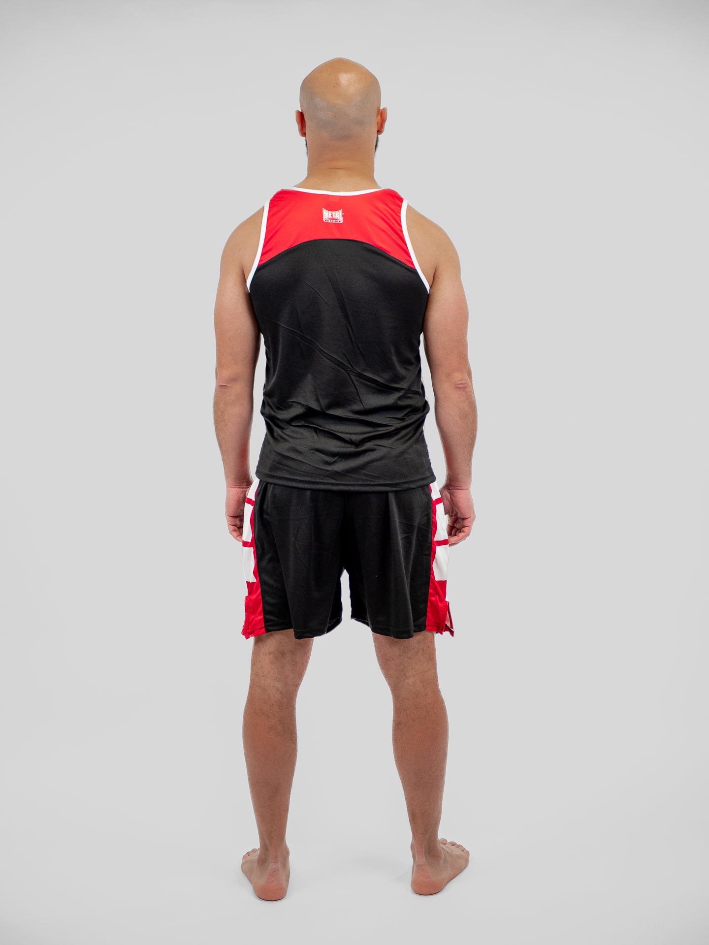 BLACK ADULT COMPETITION BOXING SHORTS + TANK TOP