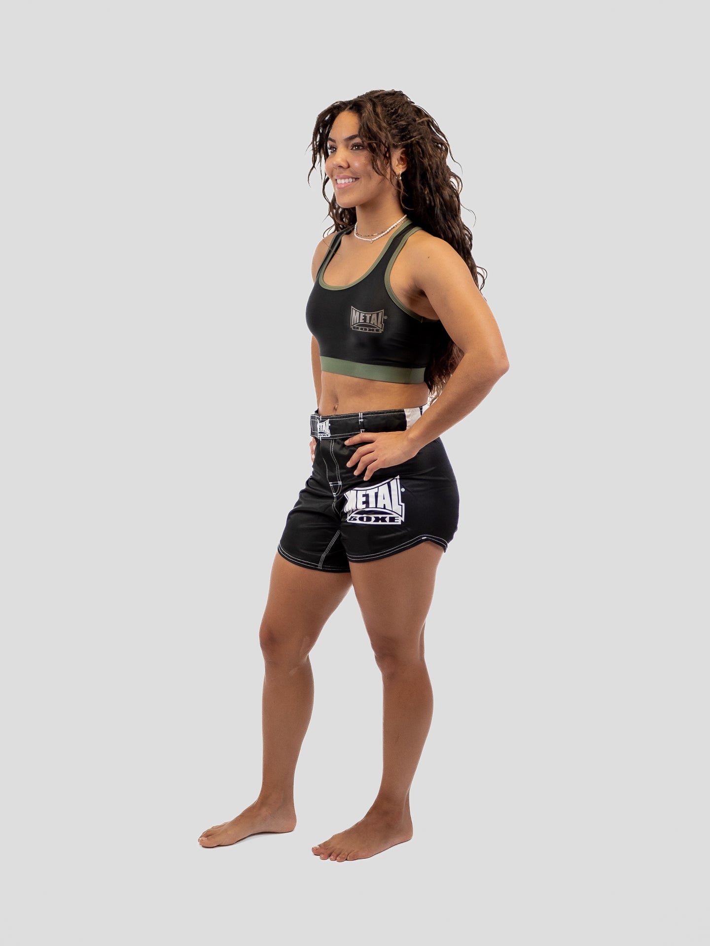 BLACK KHAKI SPORTS BRA
