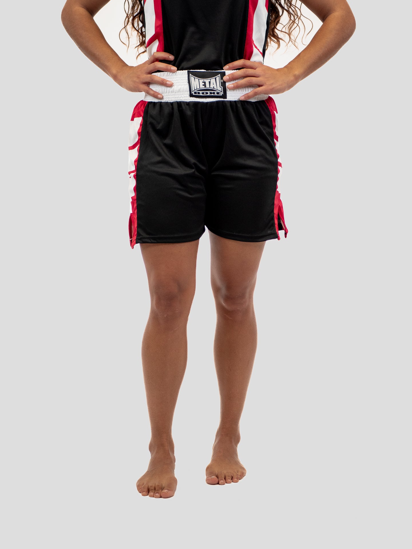BLACK ADULT COMPETITION BOXING SHORTS + TANK TOP