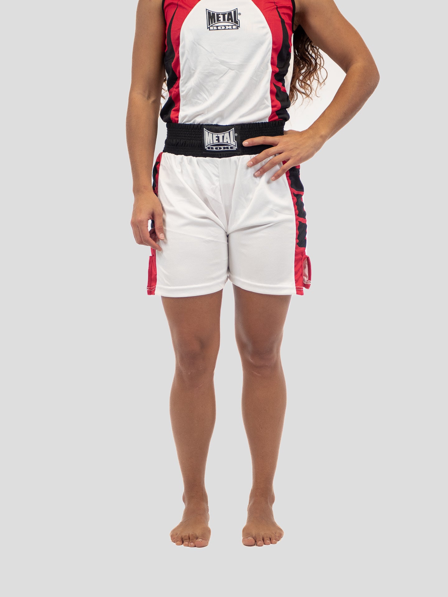 SHORTS + TANK TOP ADULT COMPETITION BOXING WHITE