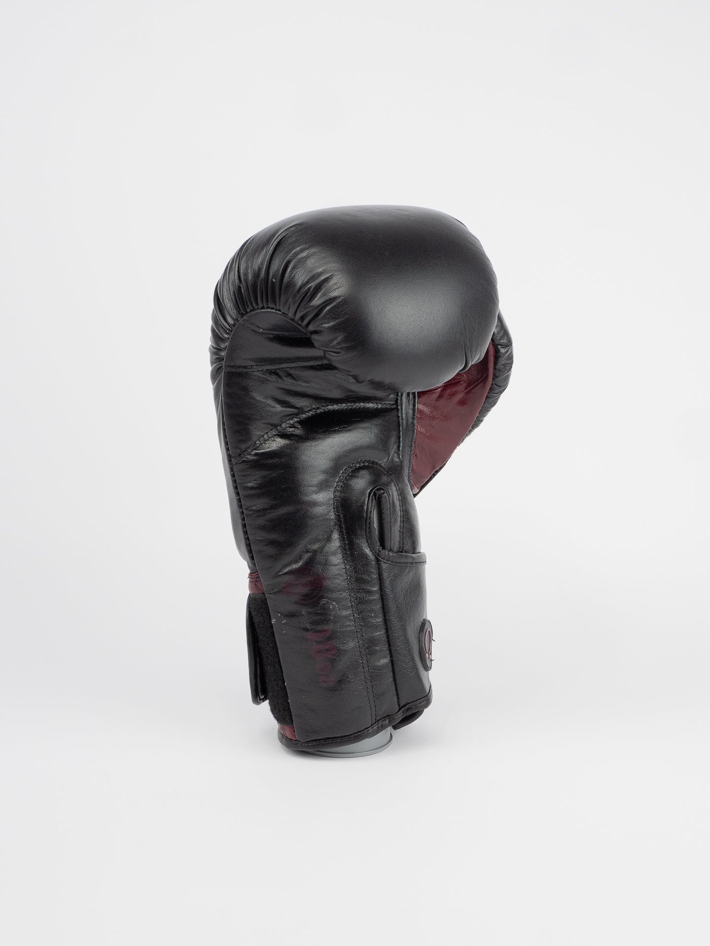 OMEGA BLACK BURGUNDY LEATHER BOXING GLOVES