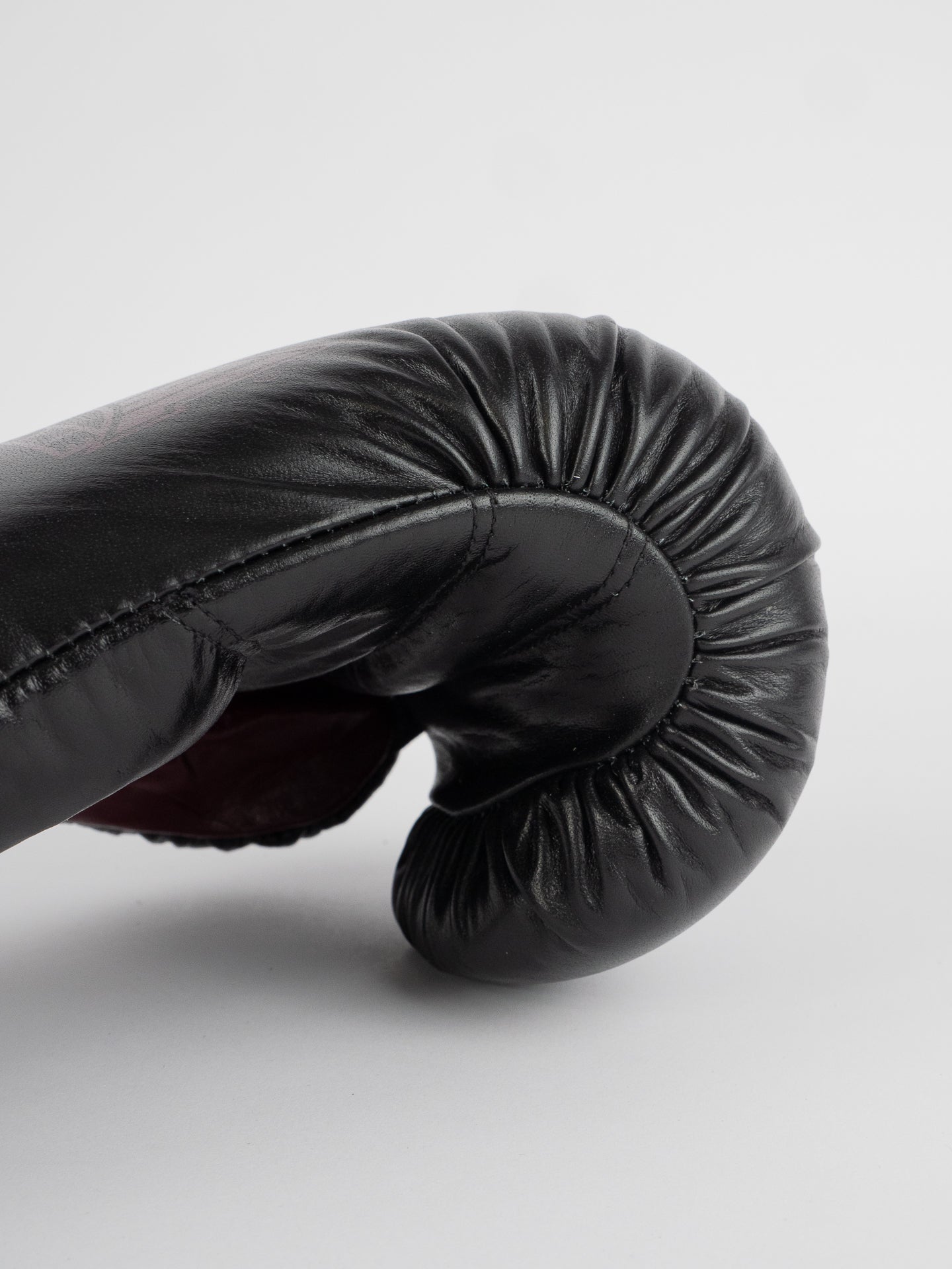 OMEGA BLACK BURGUNDY LEATHER BOXING GLOVES