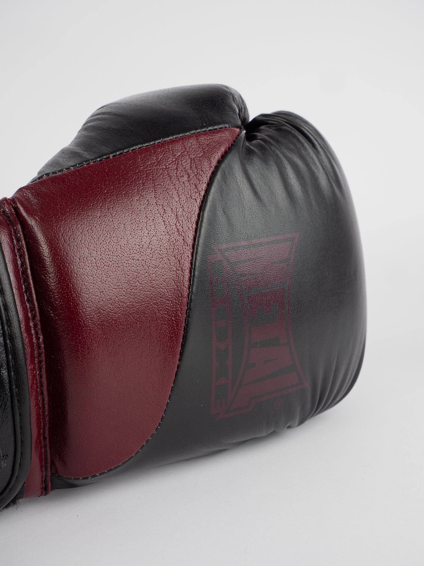OMEGA BLACK BURGUNDY LEATHER BOXING GLOVES