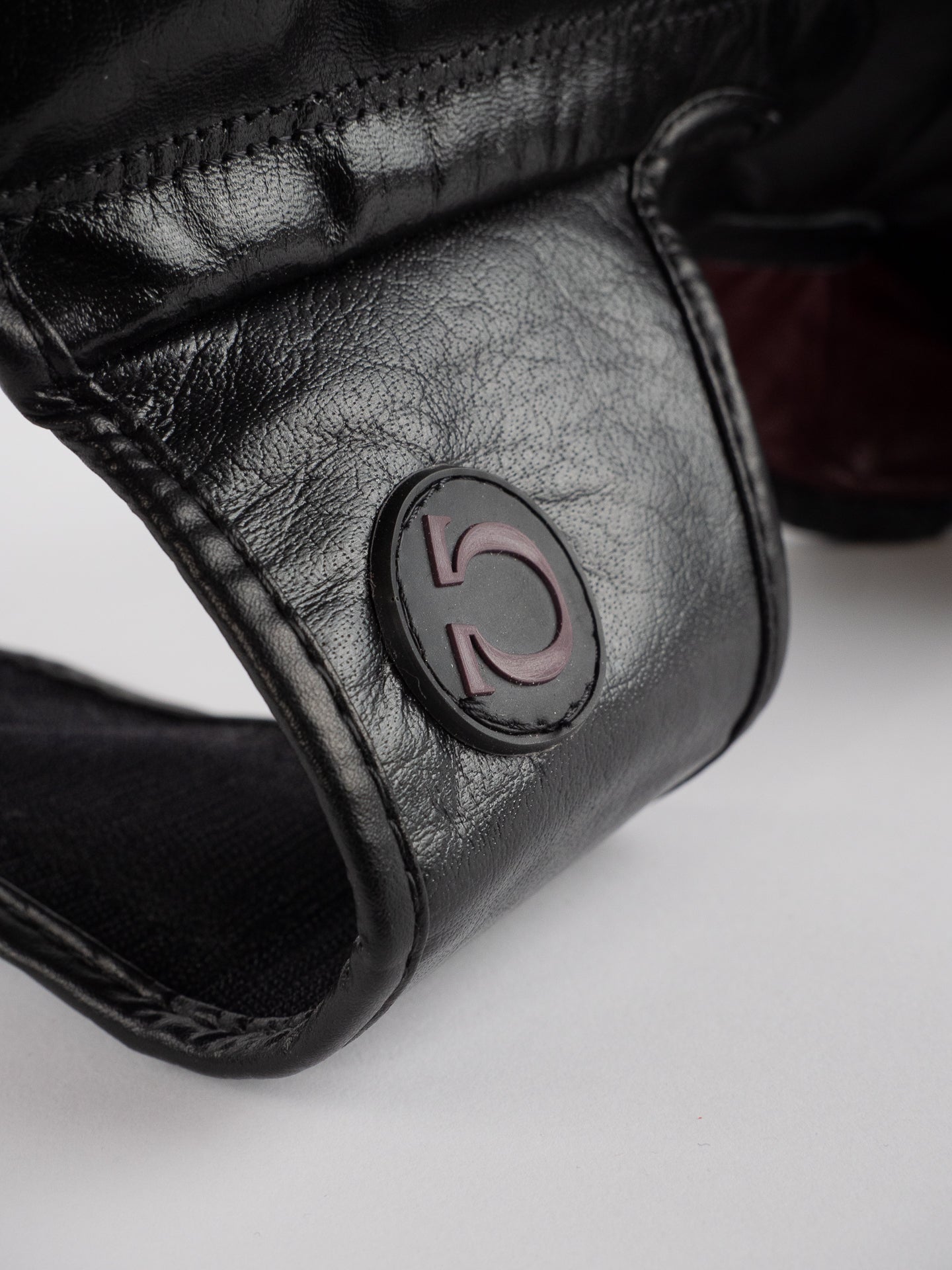 OMEGA BLACK BURGUNDY LEATHER BOXING GLOVES