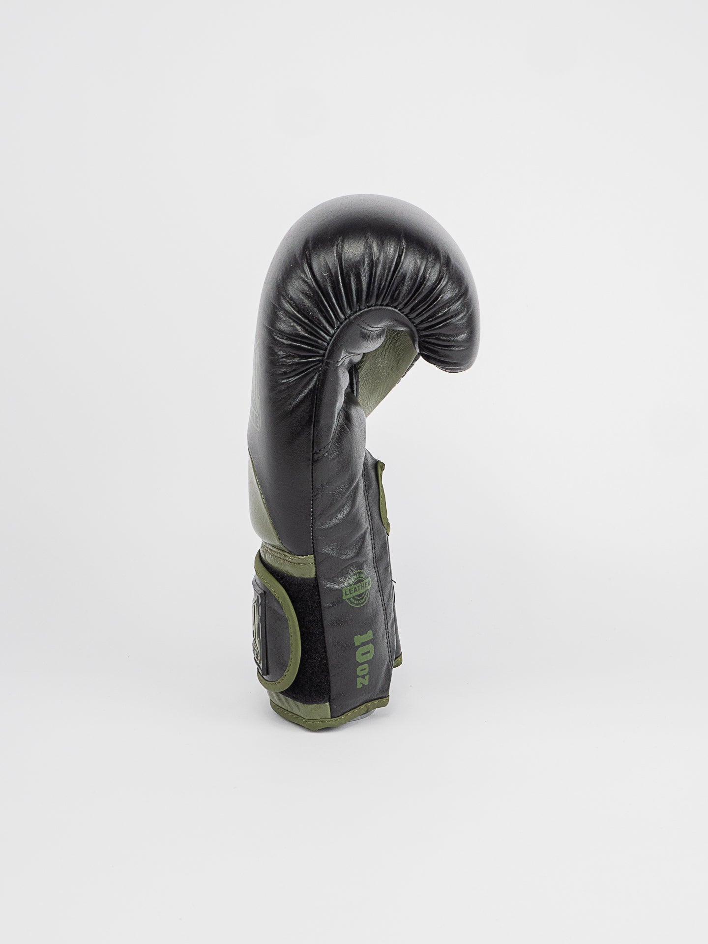 OMEGA BLACK KHAKI LEATHER BOXING GLOVES