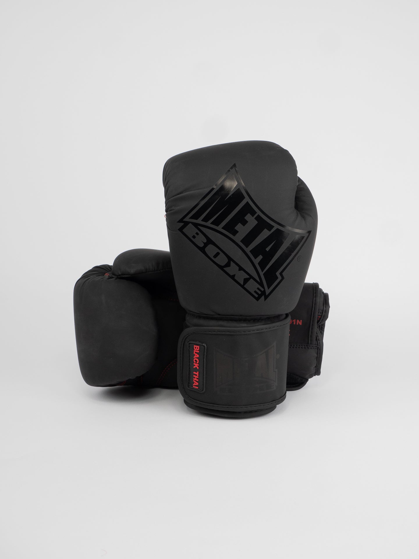 BLACK THAI BOXING GLOVES