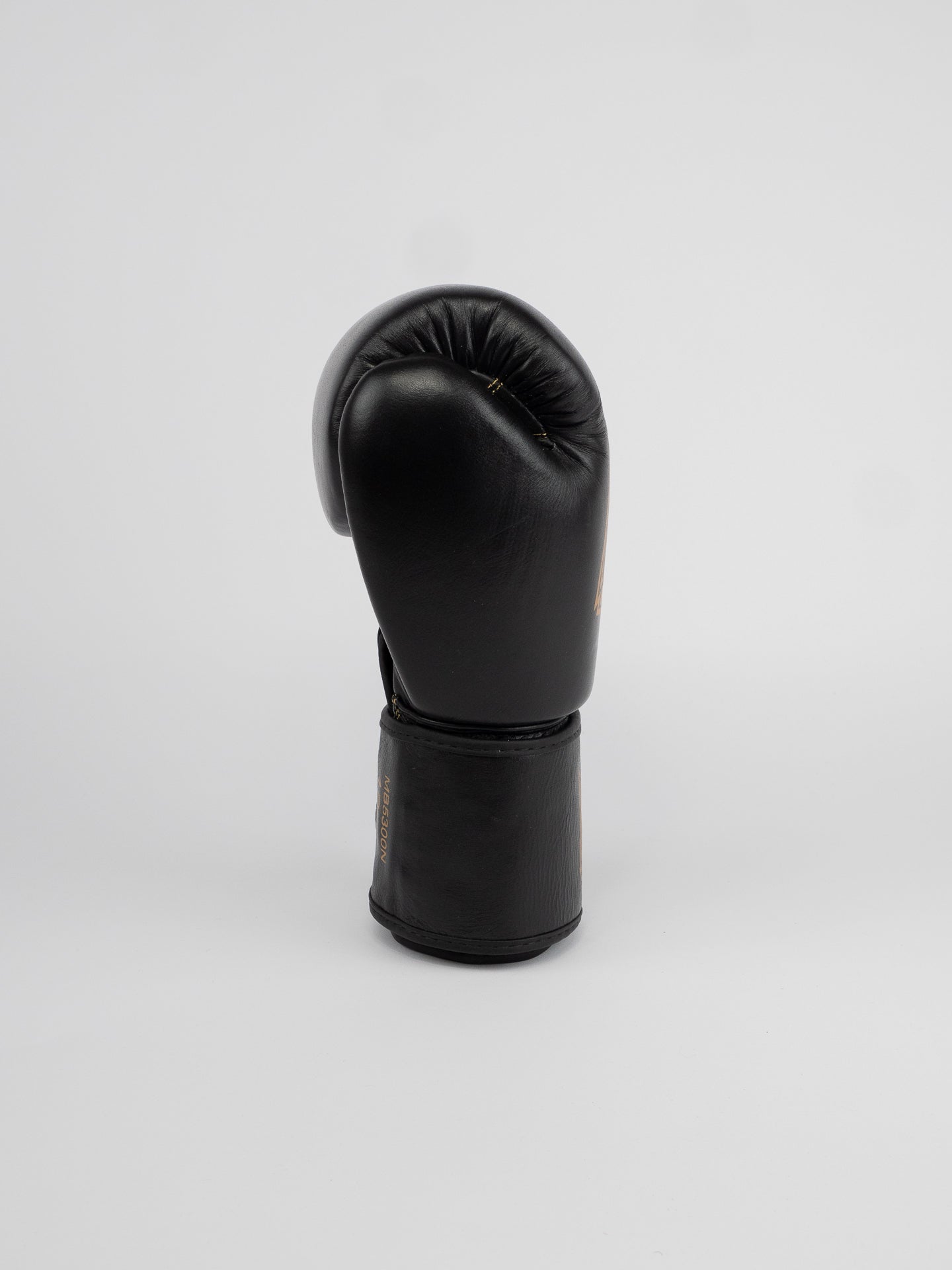 THAI SERIES BLACK GOLD LEATHER BOXING GLOVES