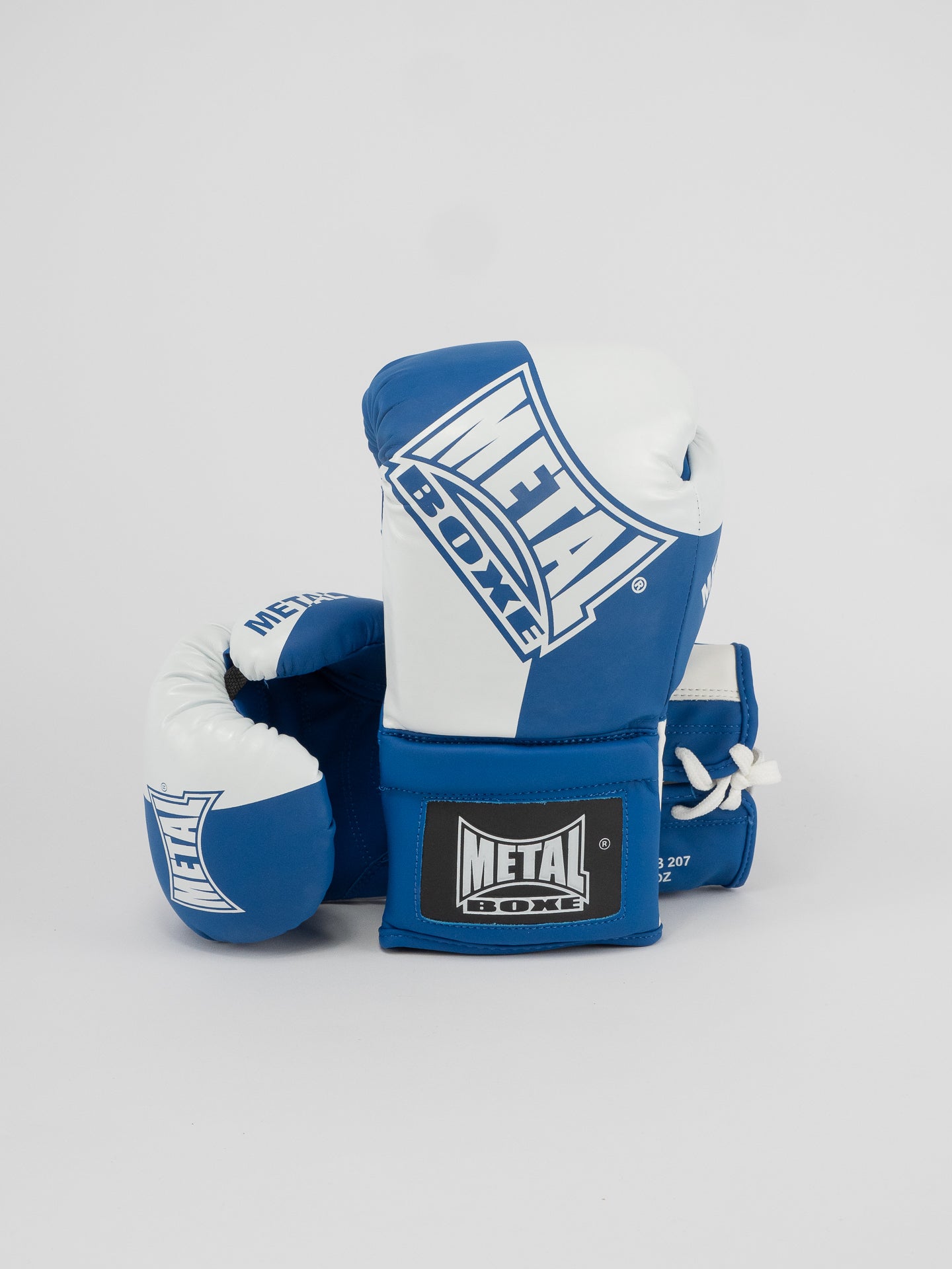 BLUE LACE-UP COMPETITION BOXING GLOVES