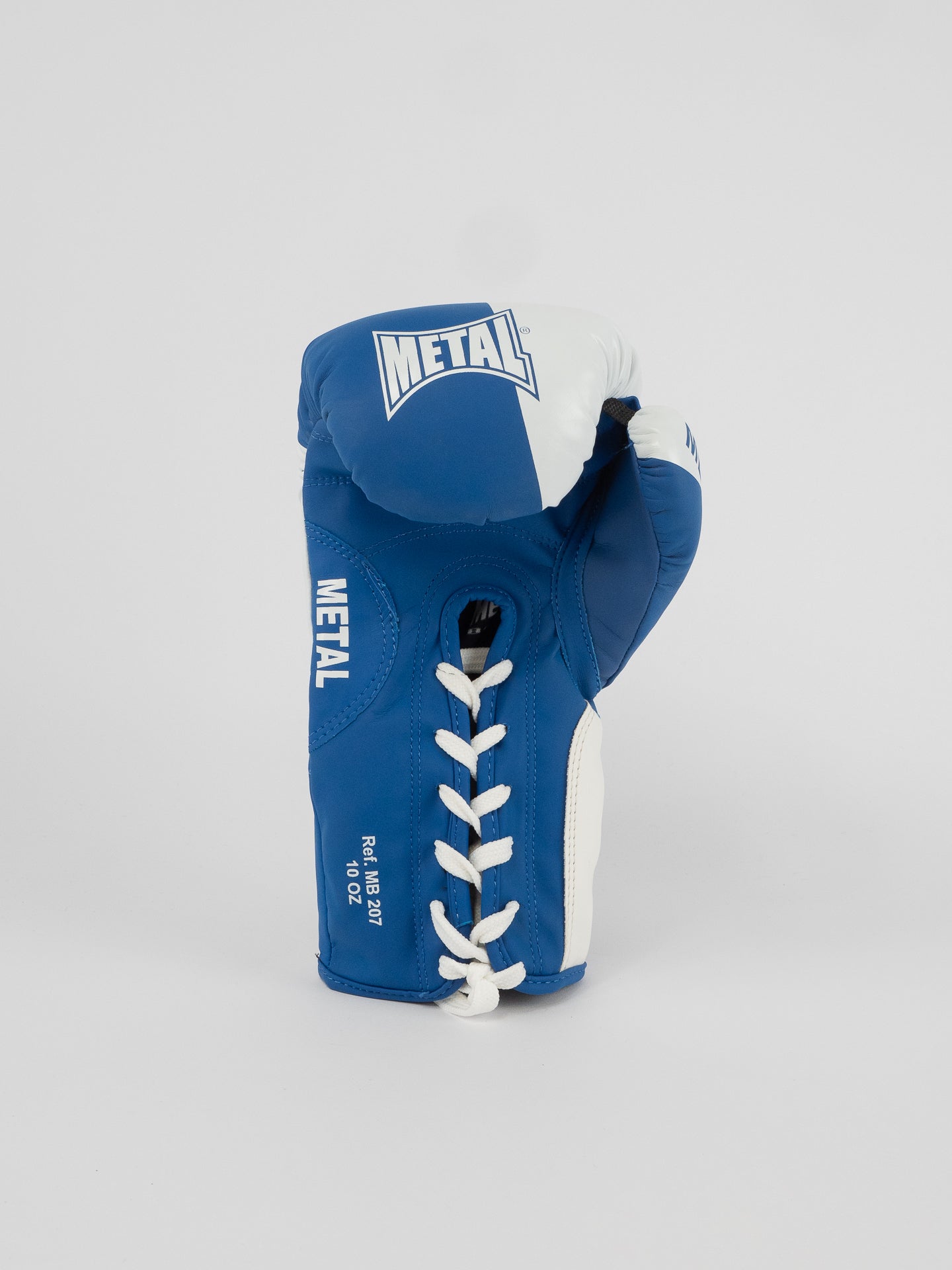 BLUE LACE-UP COMPETITION BOXING GLOVES