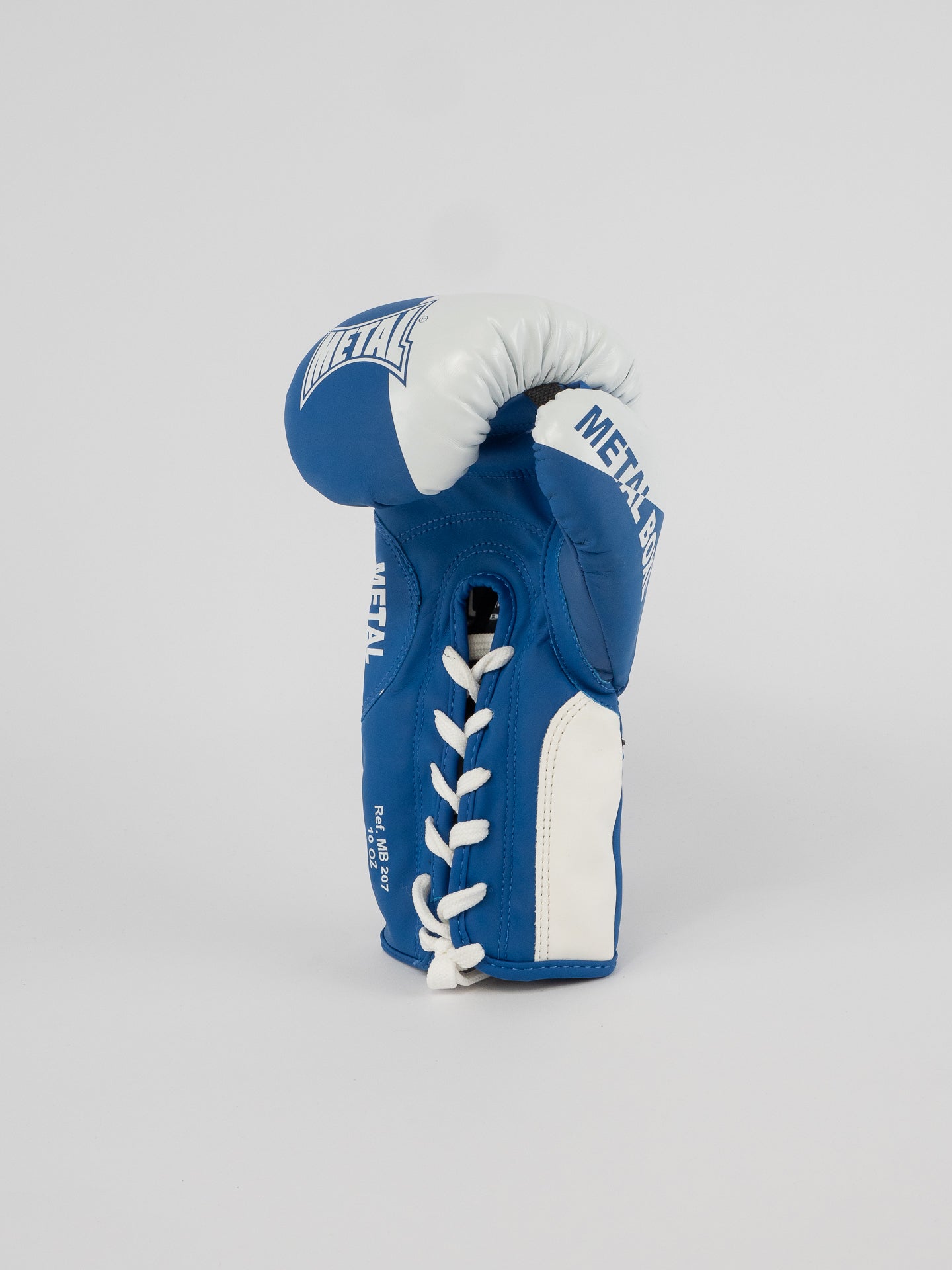 BLUE LACE-UP COMPETITION BOXING GLOVES
