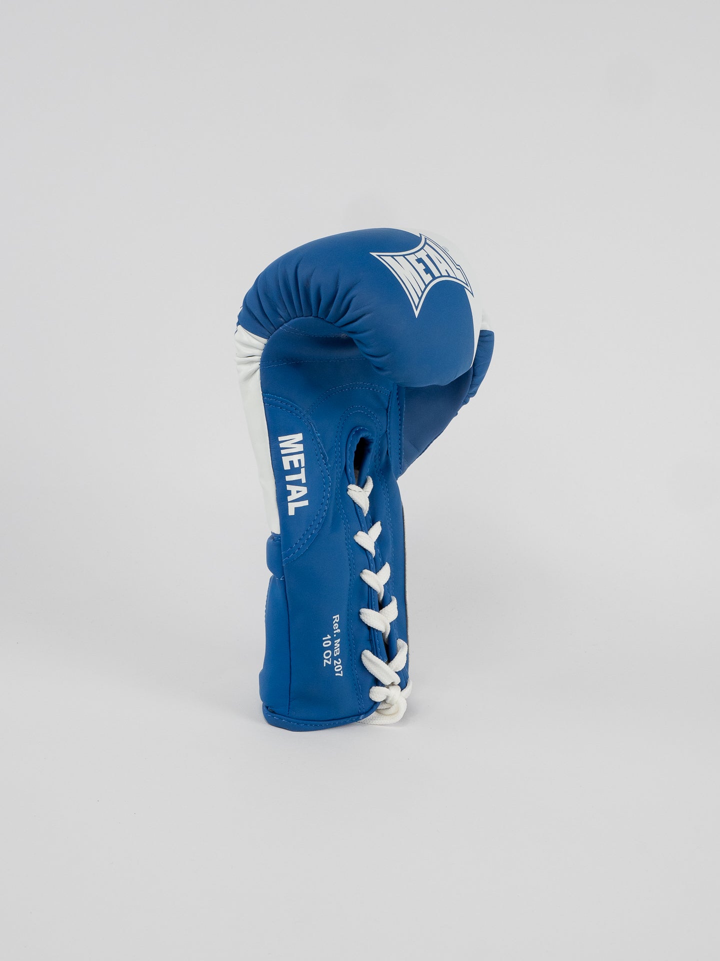 BLUE LACE-UP COMPETITION BOXING GLOVES