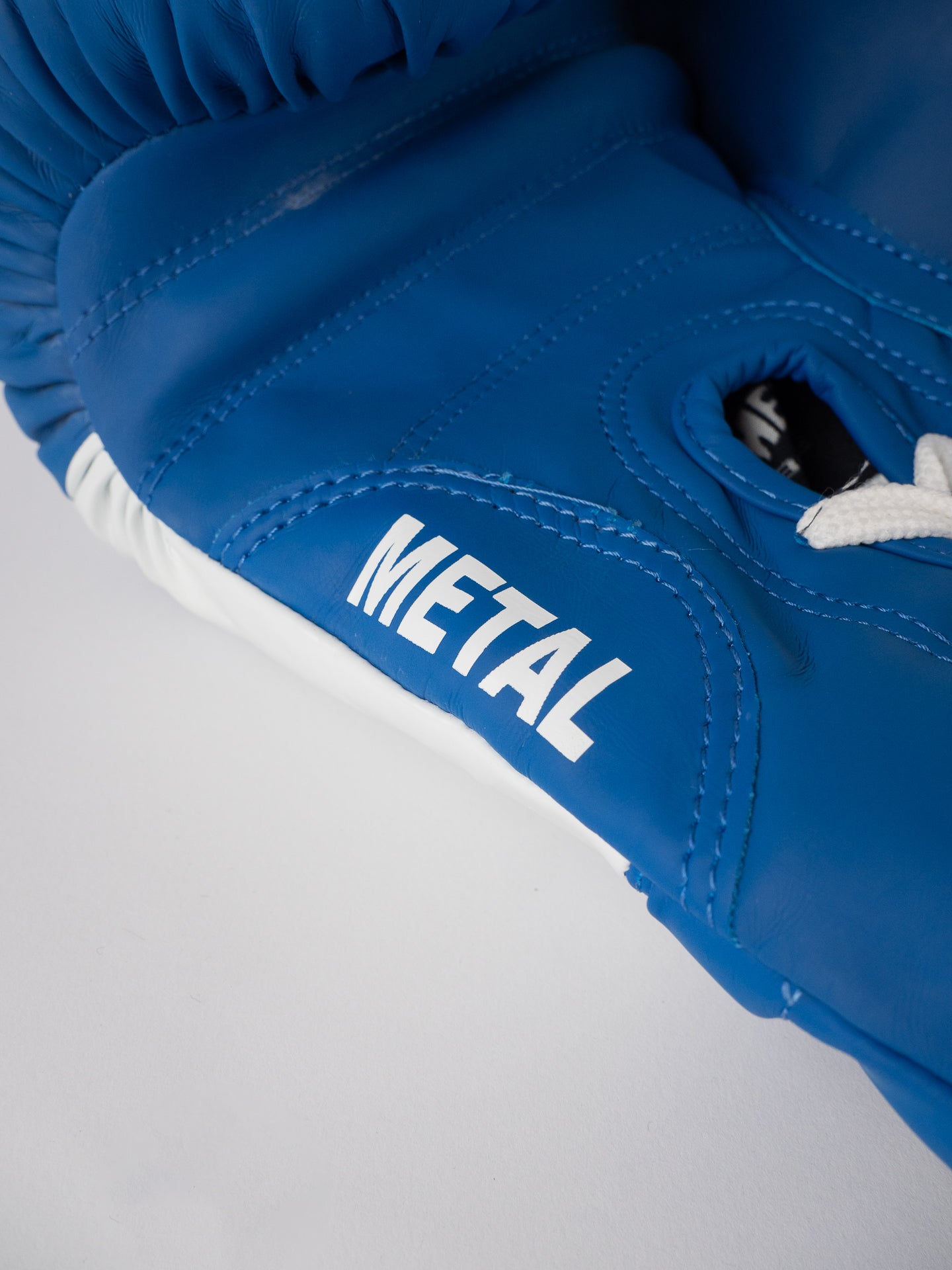 BLUE LACE-UP COMPETITION BOXING GLOVES