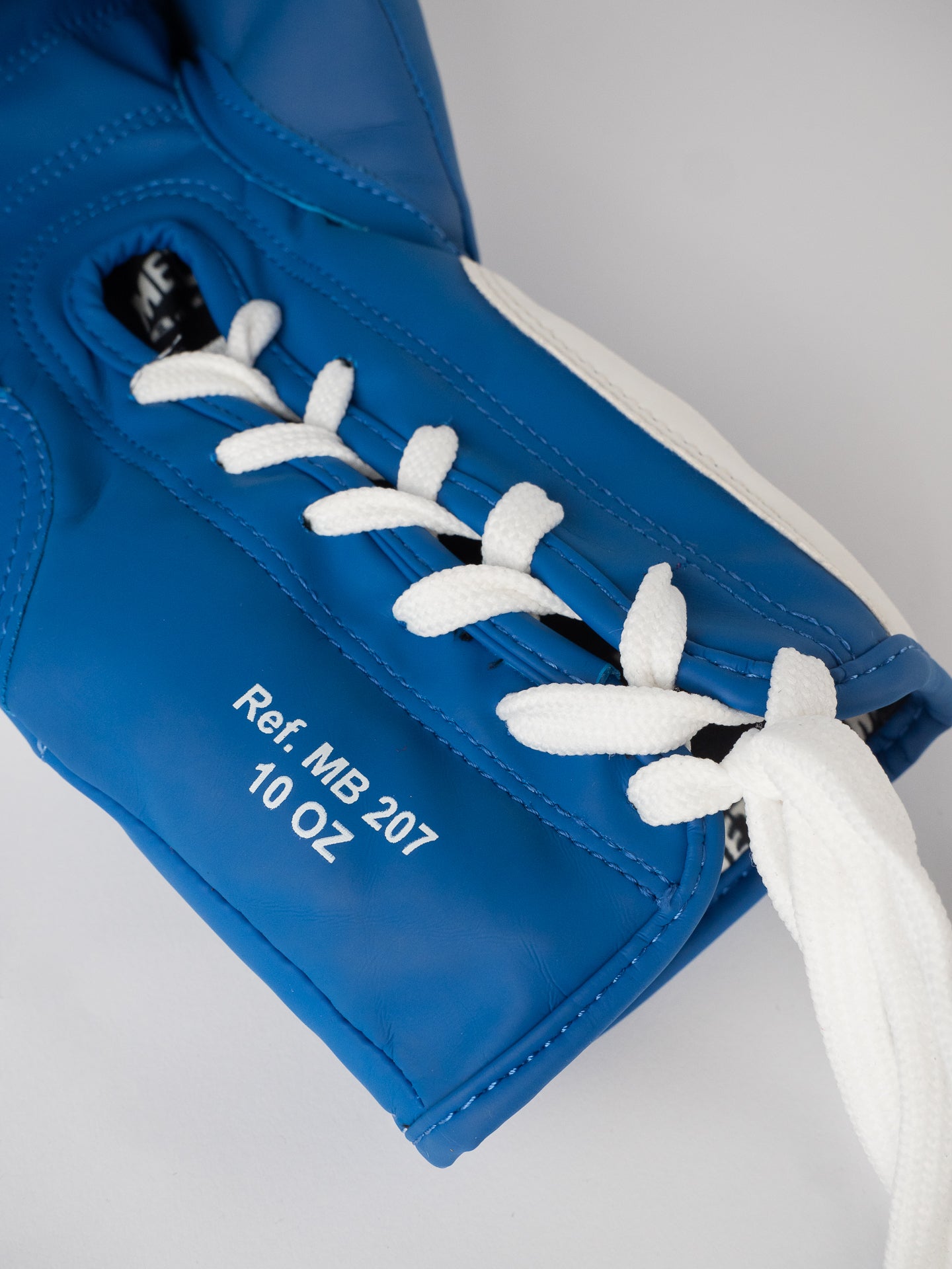 BLUE LACE-UP COMPETITION BOXING GLOVES