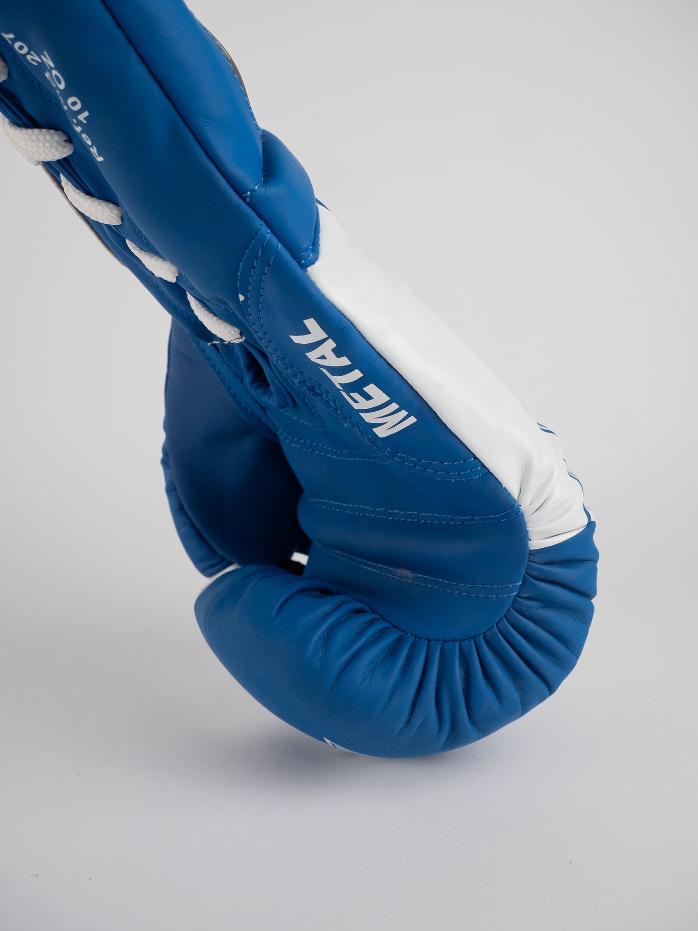 BLUE LACE-UP COMPETITION BOXING GLOVES