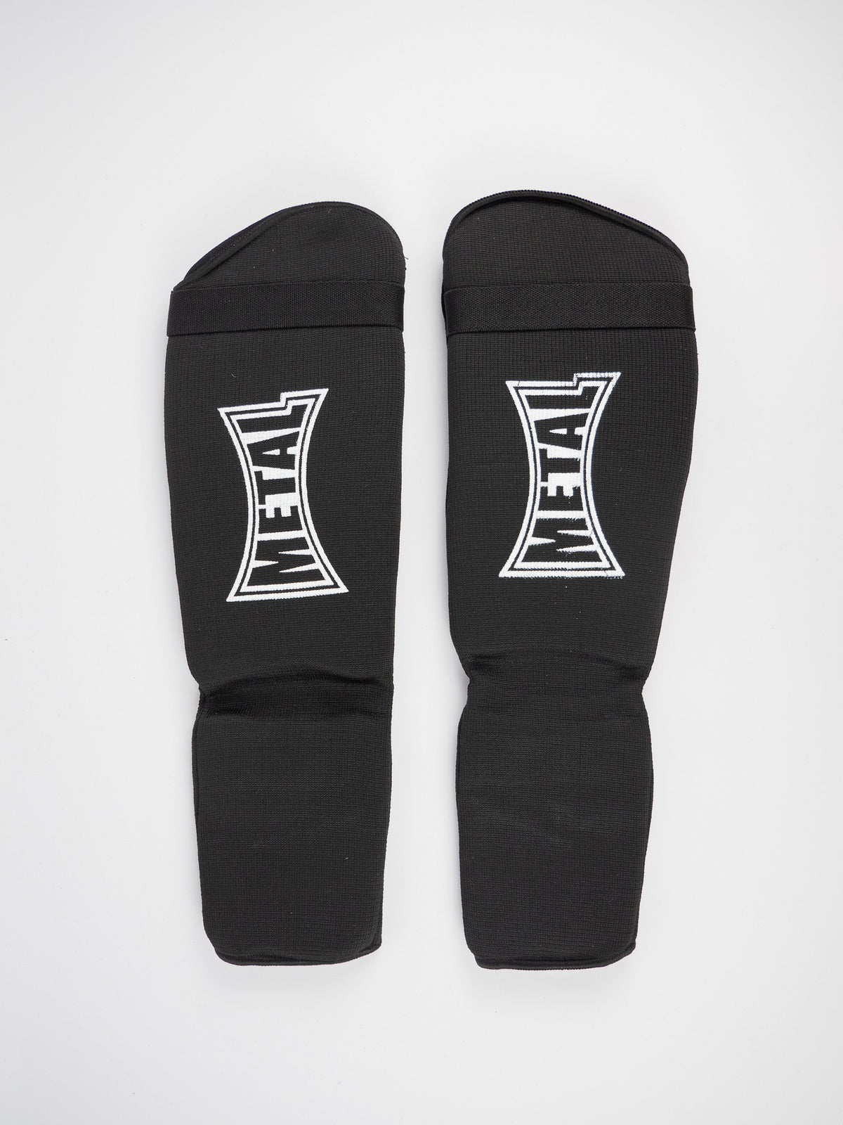 Protège-Tibias/Pieds METAL BOXE Noir Taille S - Mousse EVA - Pour Entraînement Et Compétition