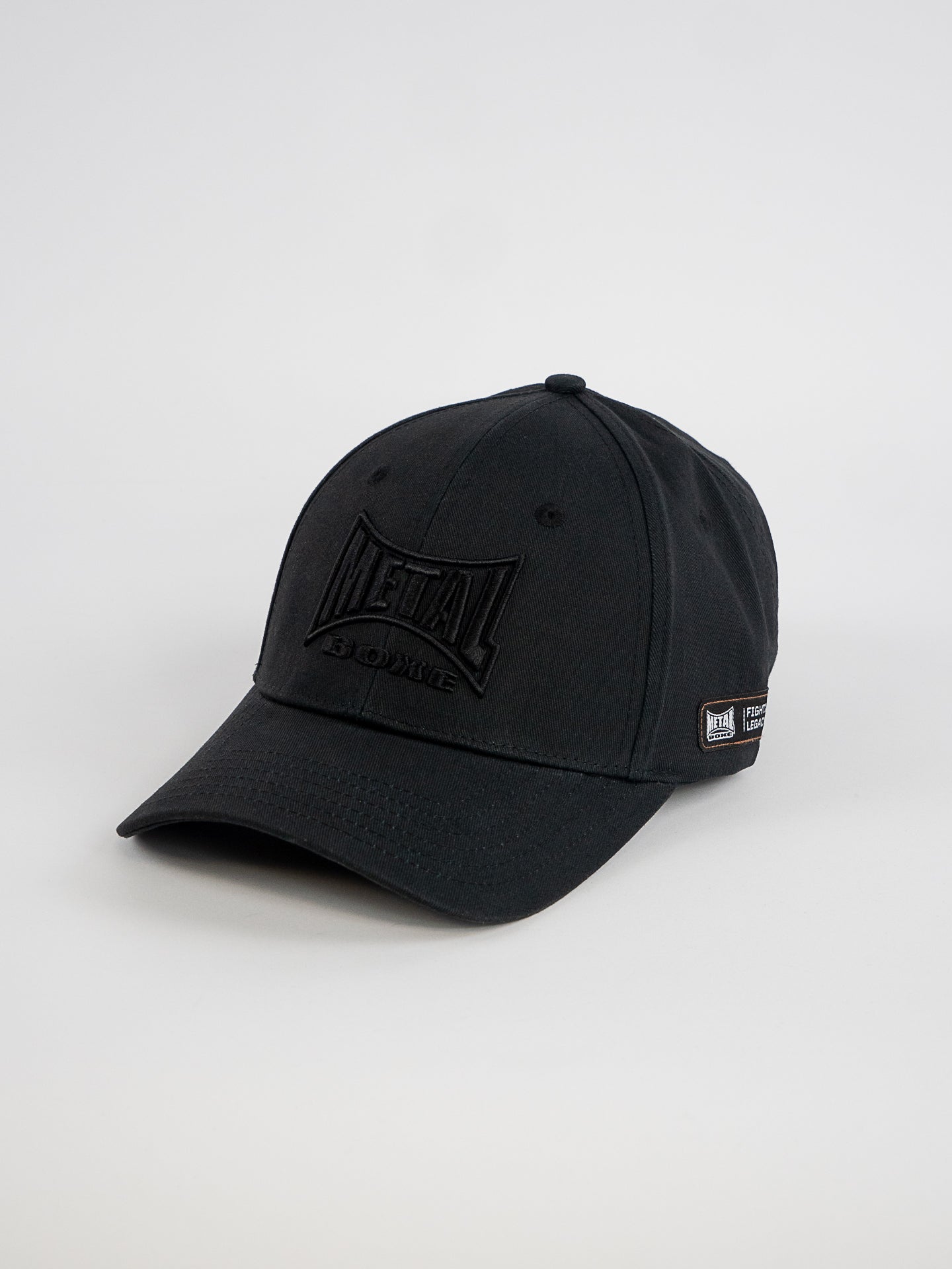 BLACK METAL BOXING CAP 3D EMBROIDERY