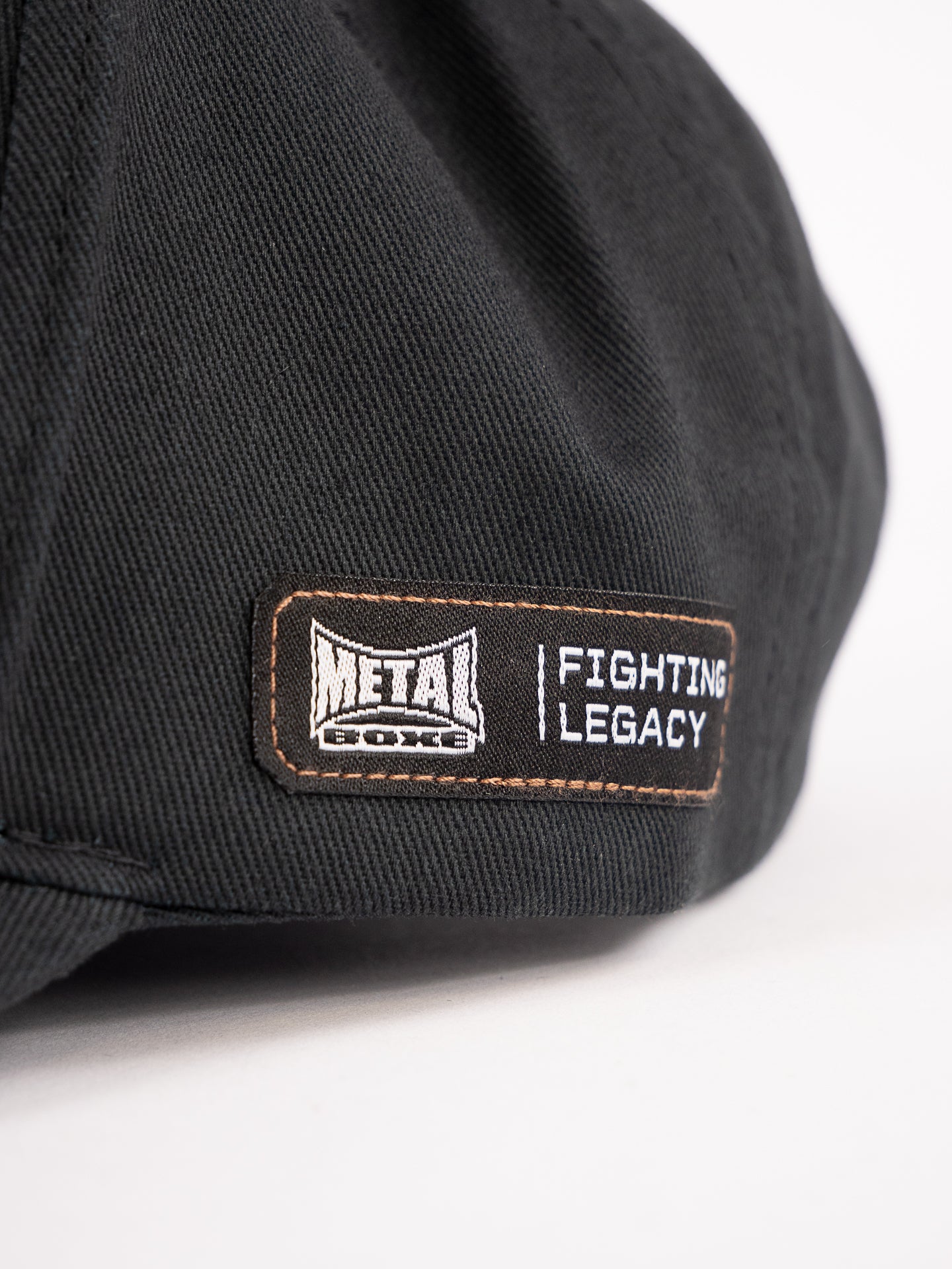BLACK METAL BOXING CAP 3D EMBROIDERY