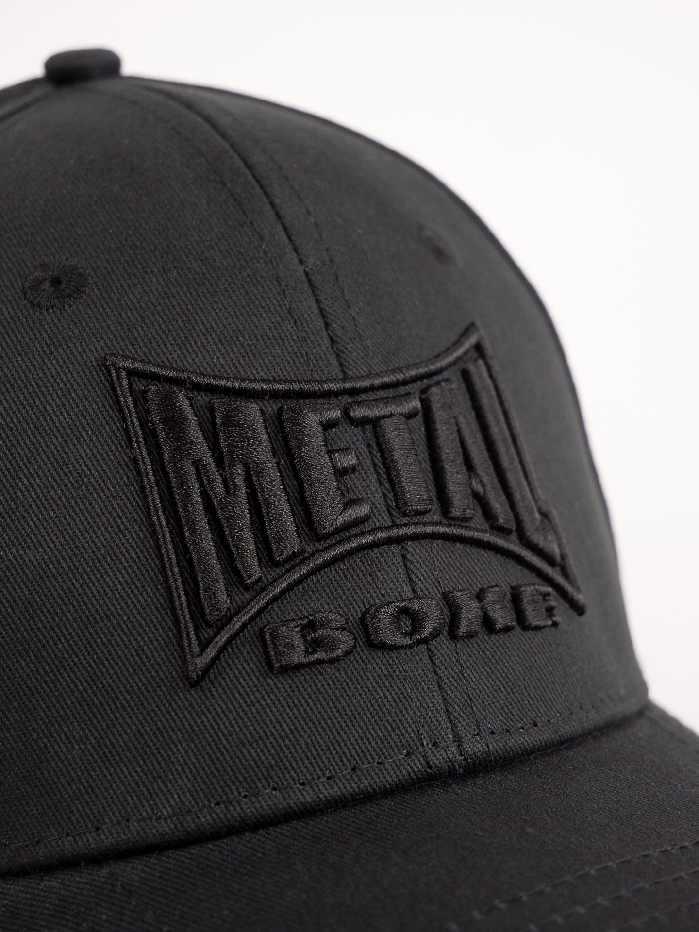 BLACK METAL BOXING CAP 3D EMBROIDERY