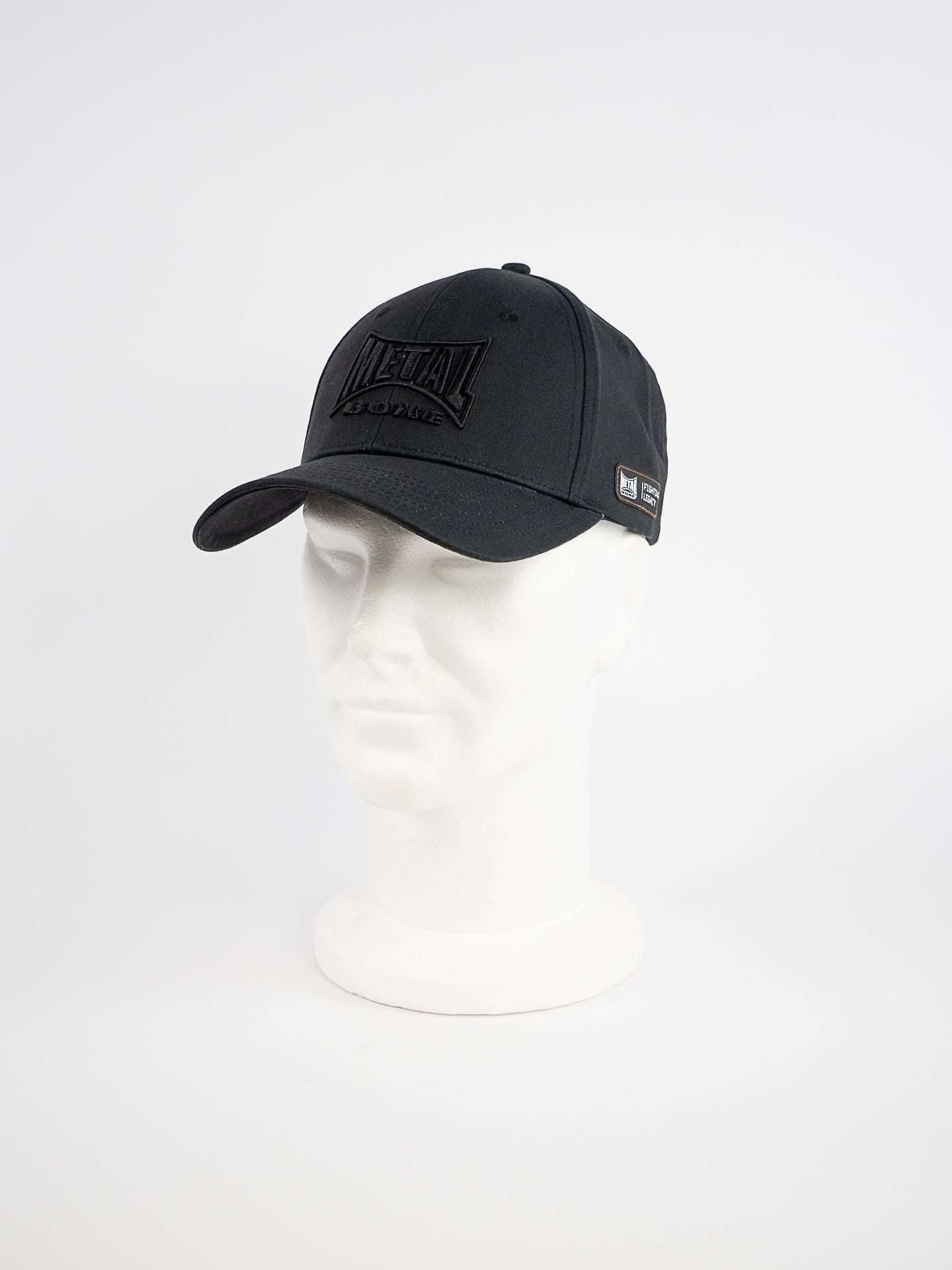 BLACK METAL BOXING CAP 3D EMBROIDERY