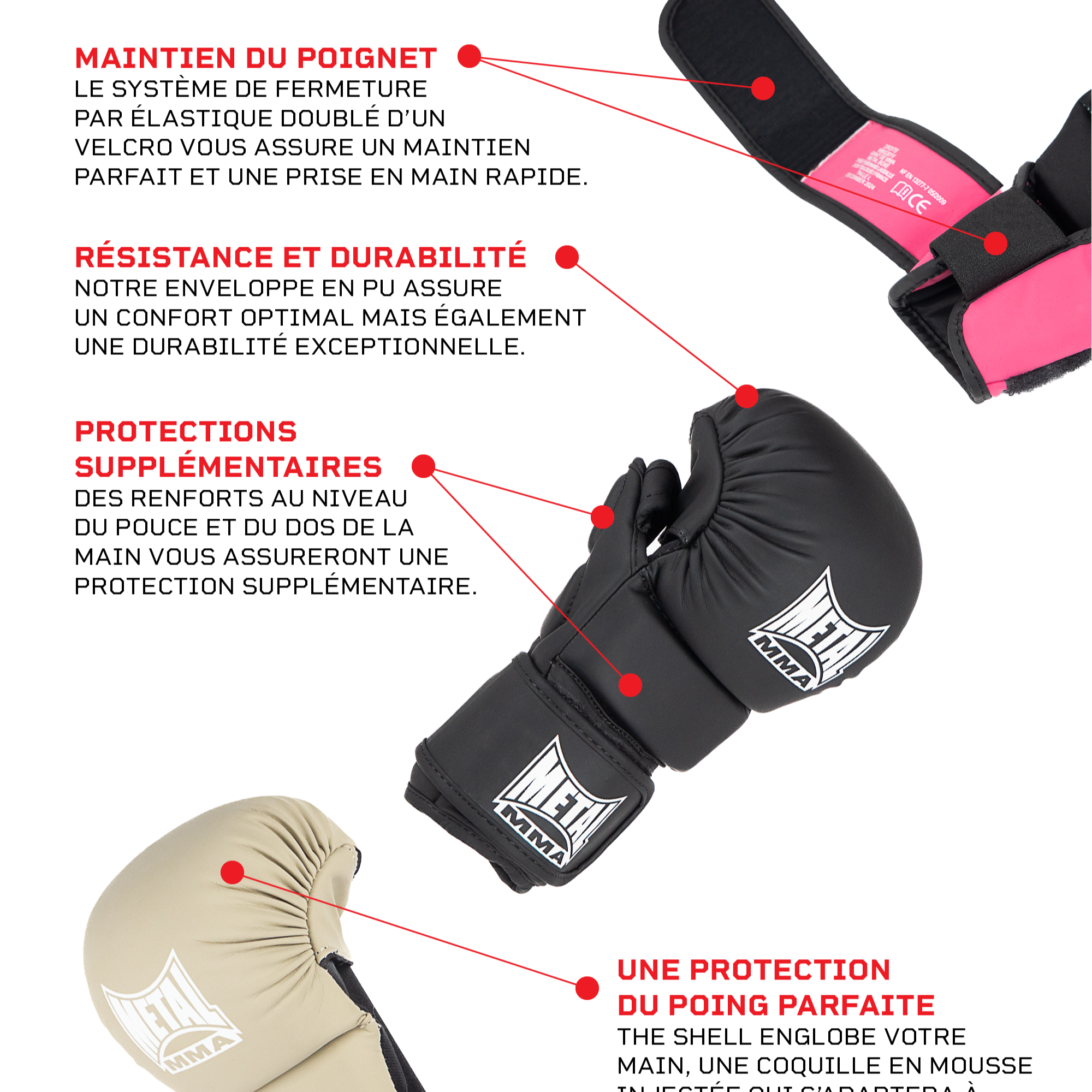 GANTS MMA SPARRING "THE SHELL" DESERT STORM