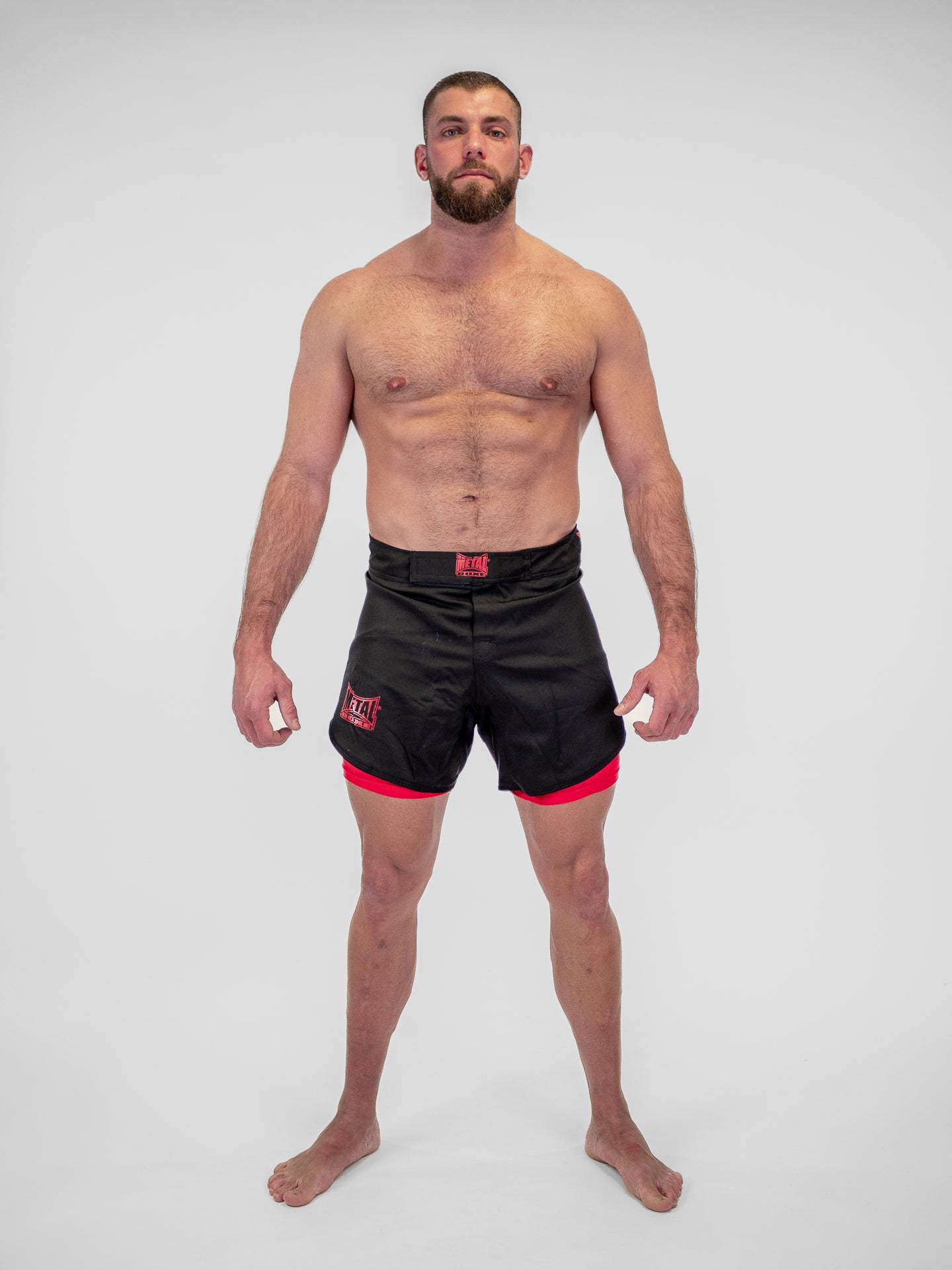 SHORT DE MMA DUAL NOIR ROUGE