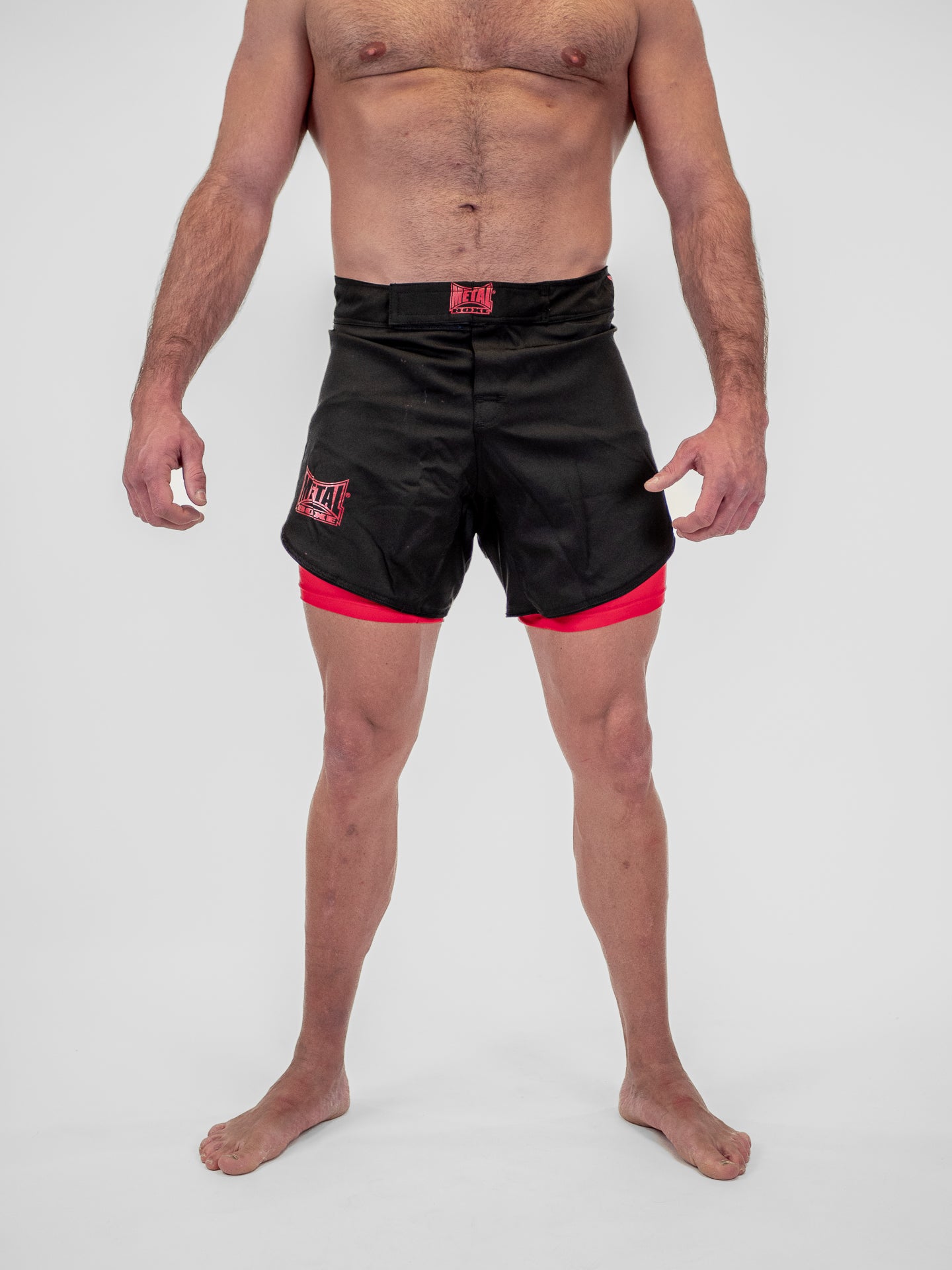 SHORT DE MMA DUAL NOIR ROUGE