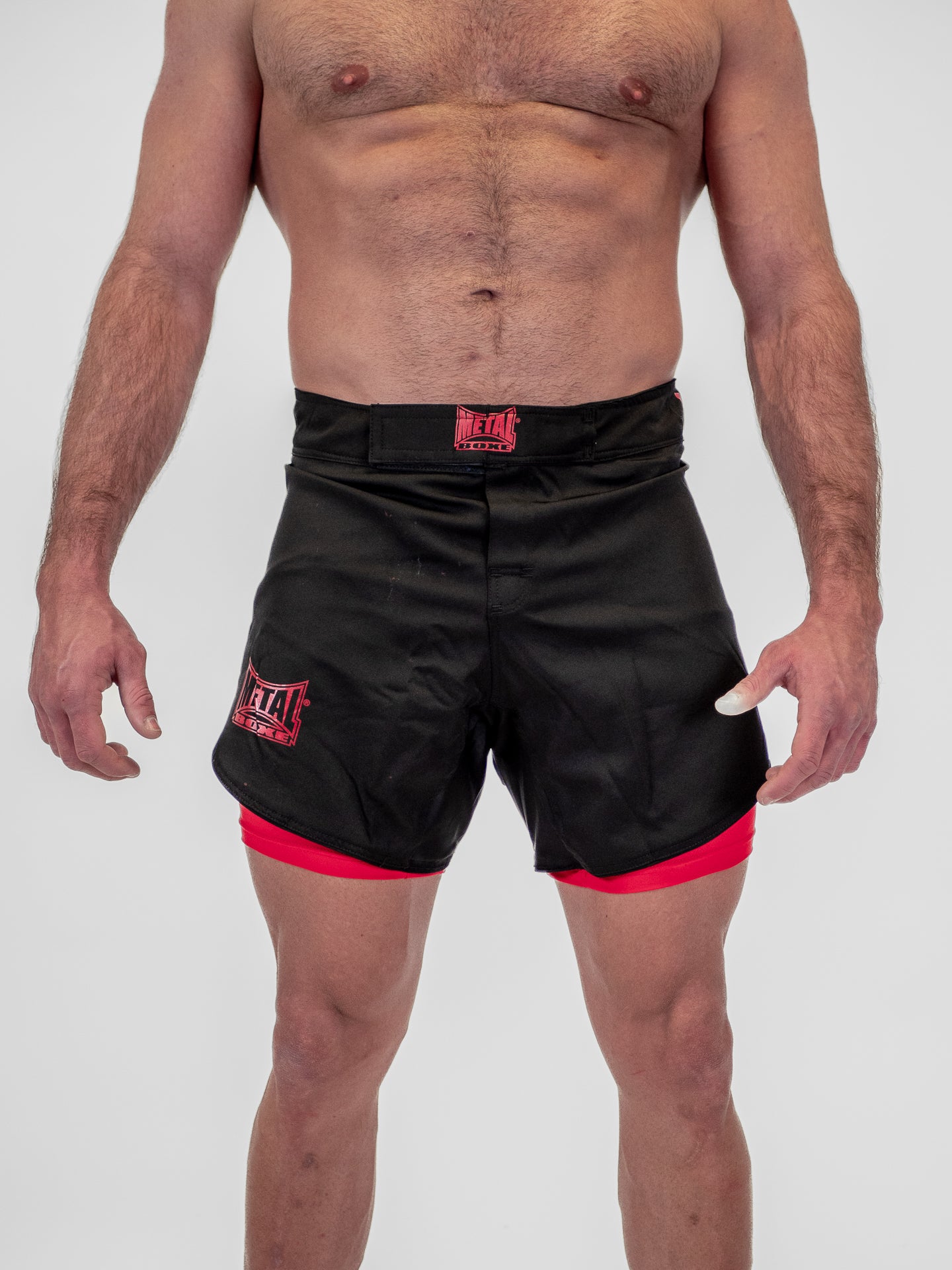 SHORT DE MMA DUAL NOIR ROUGE