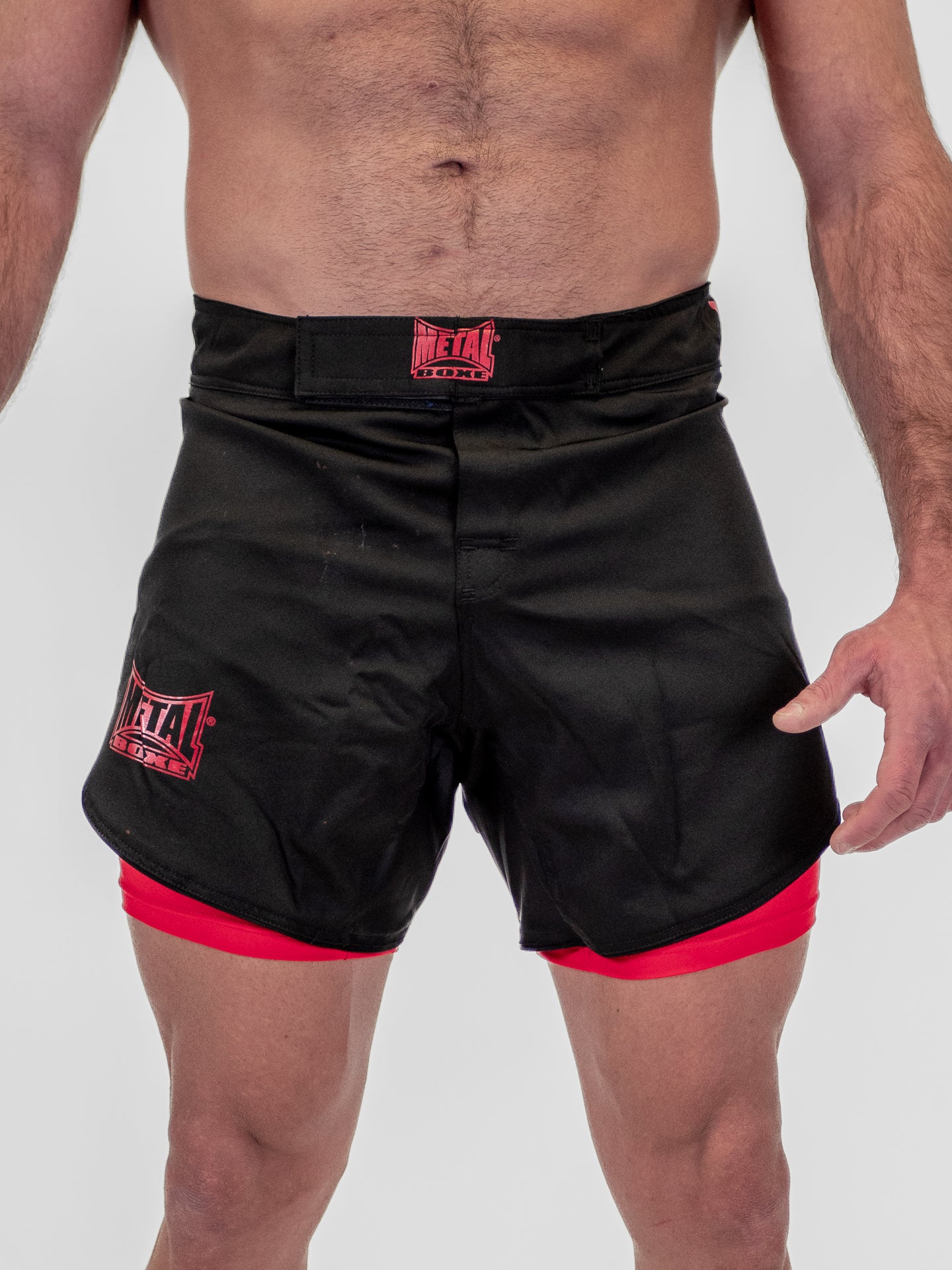 SHORT DE MMA DUAL NOIR ROUGE