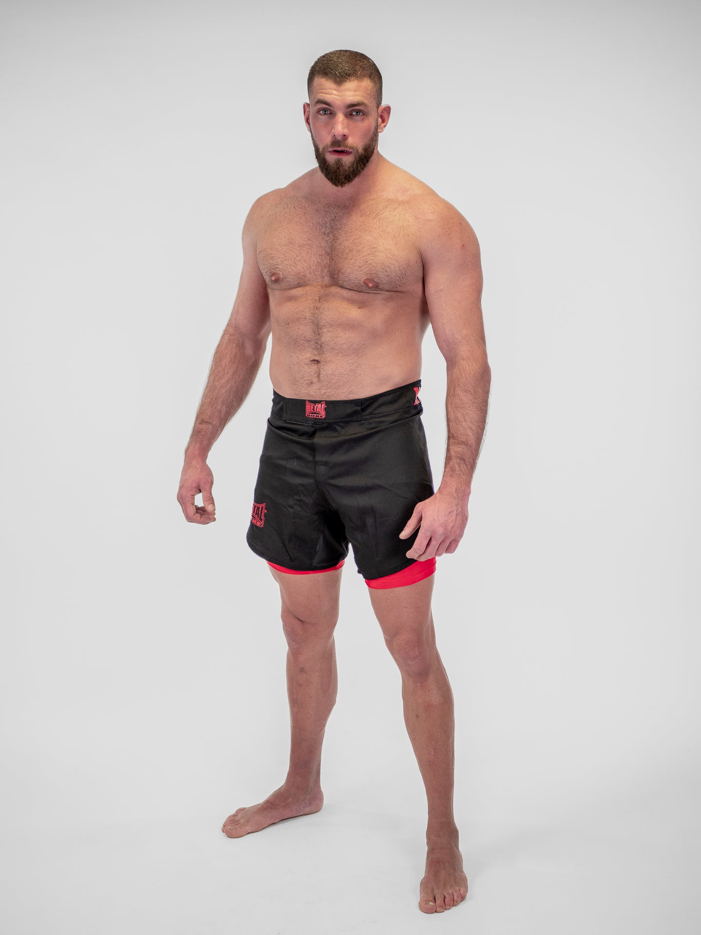 SHORT DE MMA DUAL NOIR ROUGE