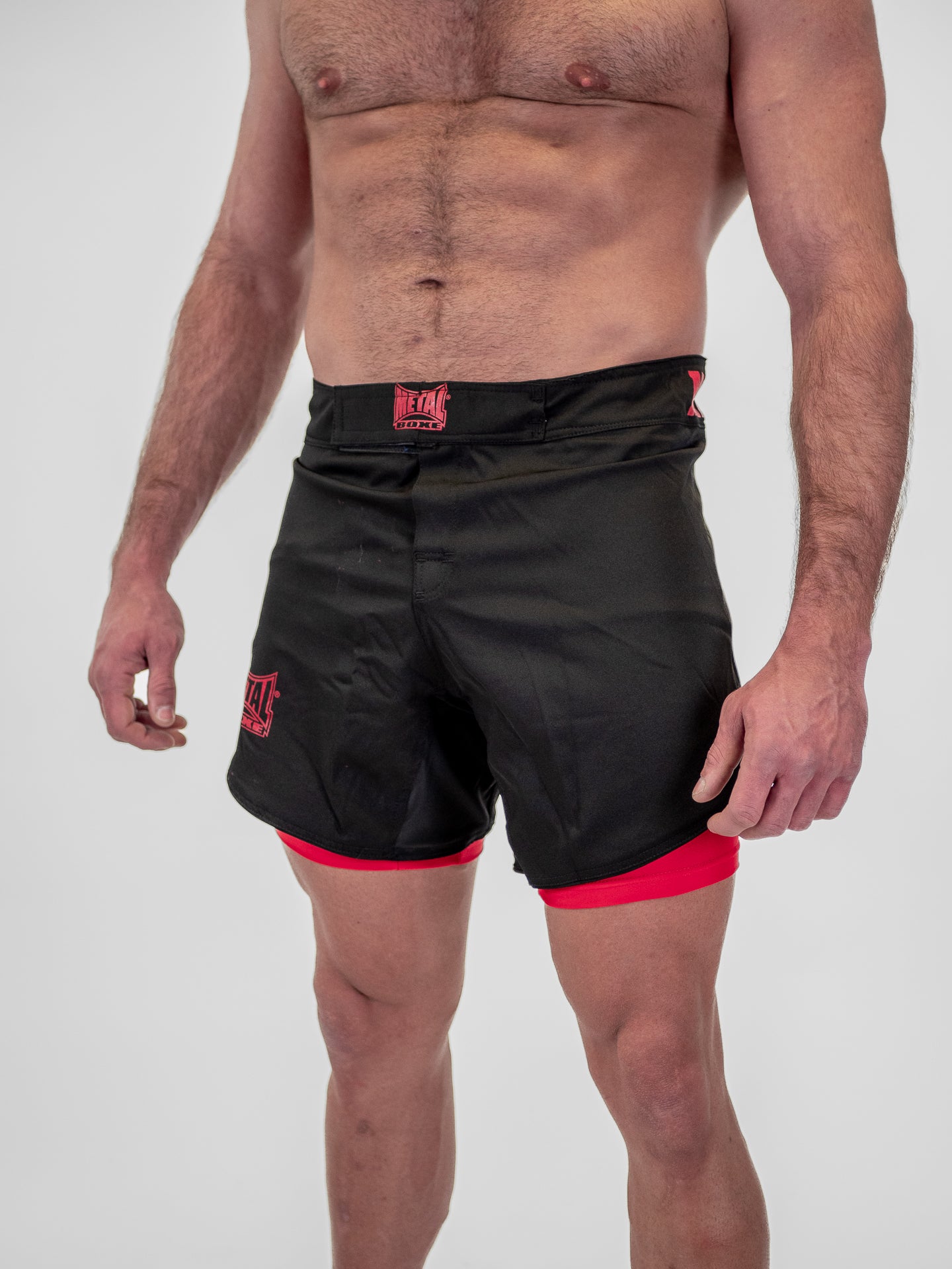 SHORT DE MMA DUAL NOIR ROUGE