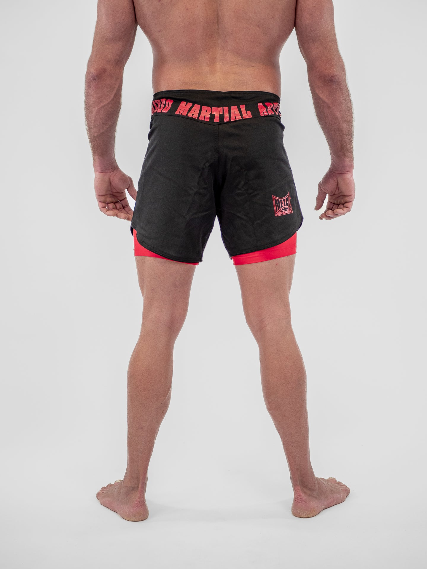 SHORT DE MMA DUAL NOIR ROUGE