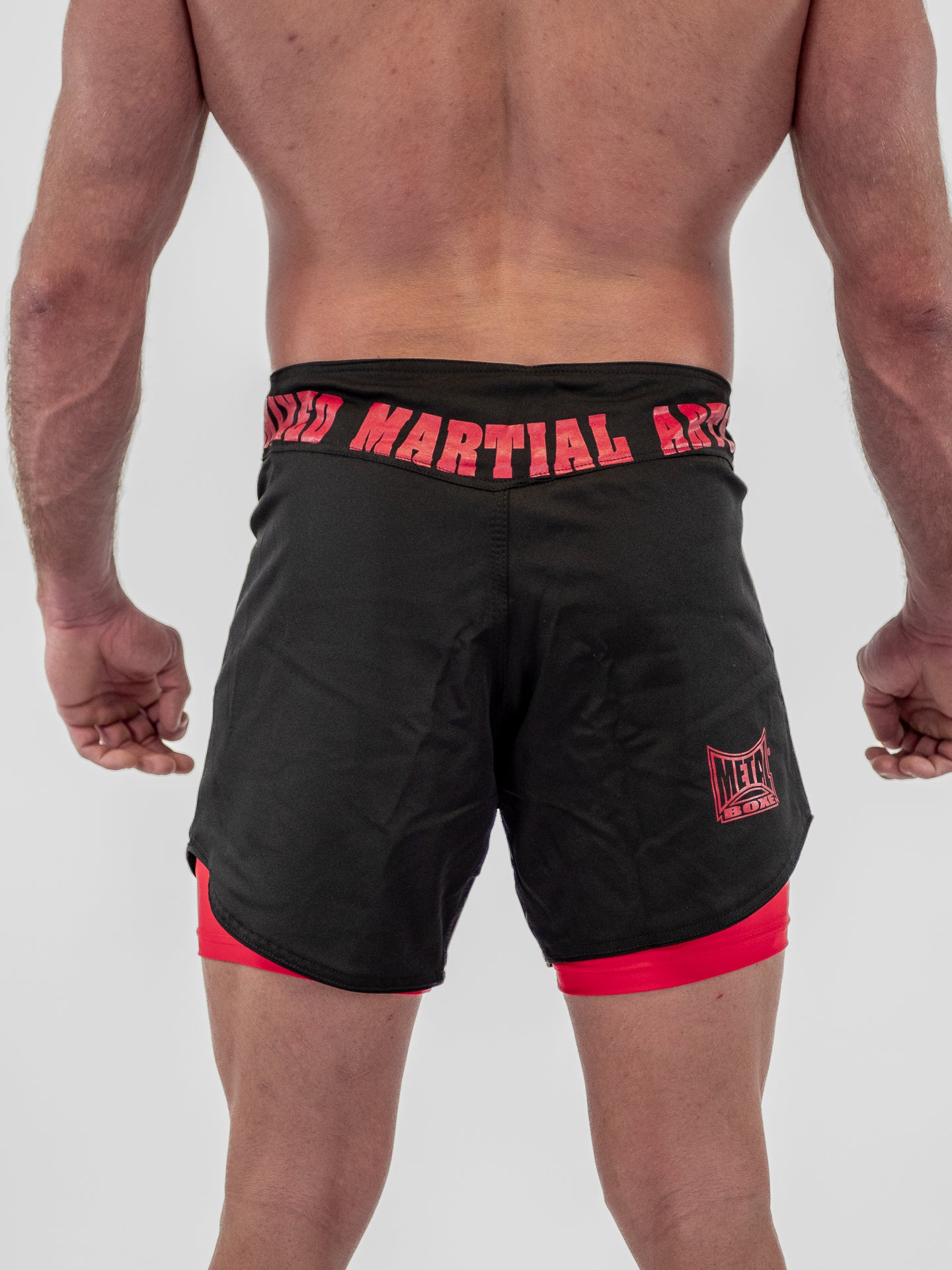 SHORT DE MMA DUAL NOIR ROUGE